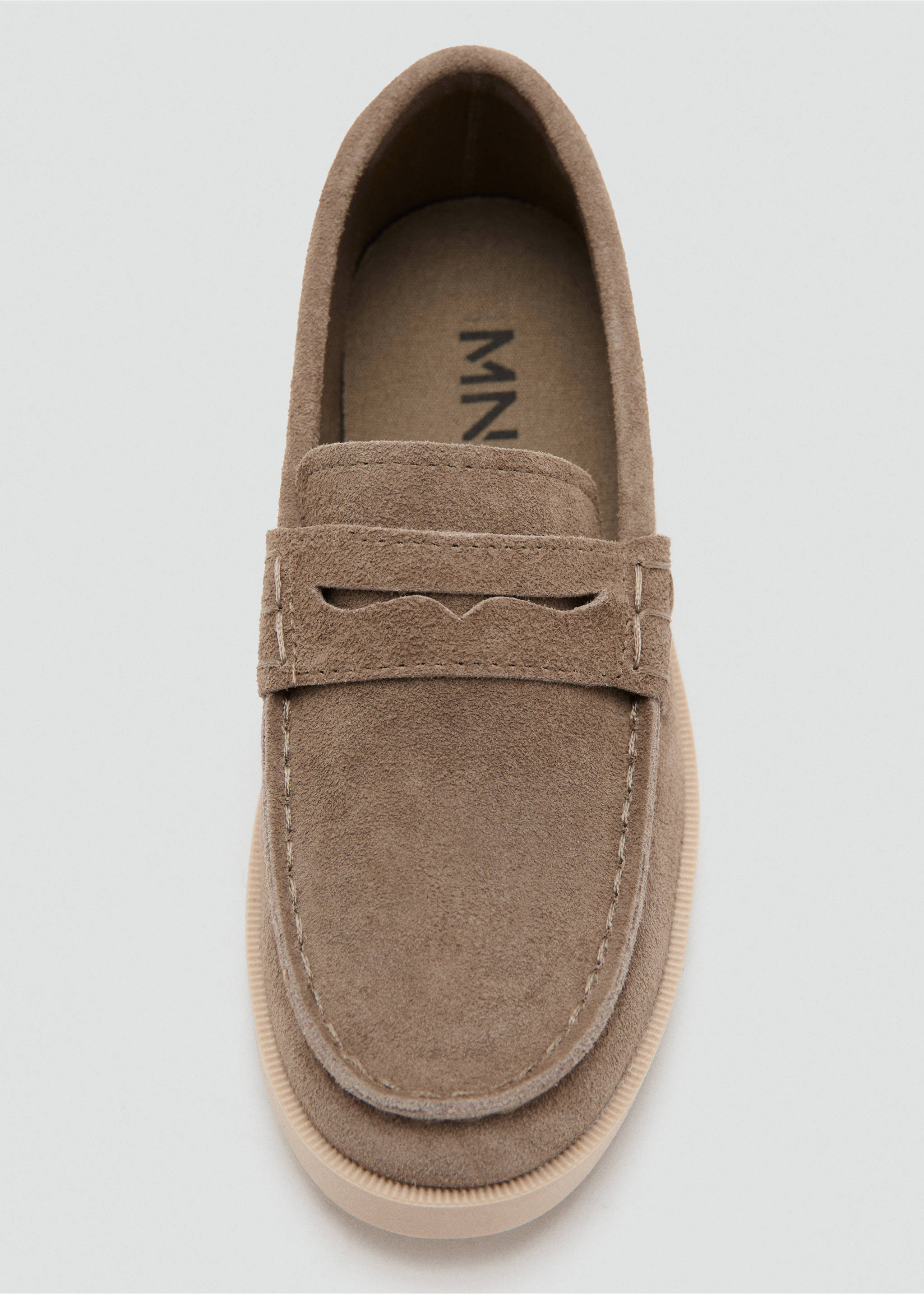 Leather loafers - Details of the article 2, Sand. Ref: 27053722-00.