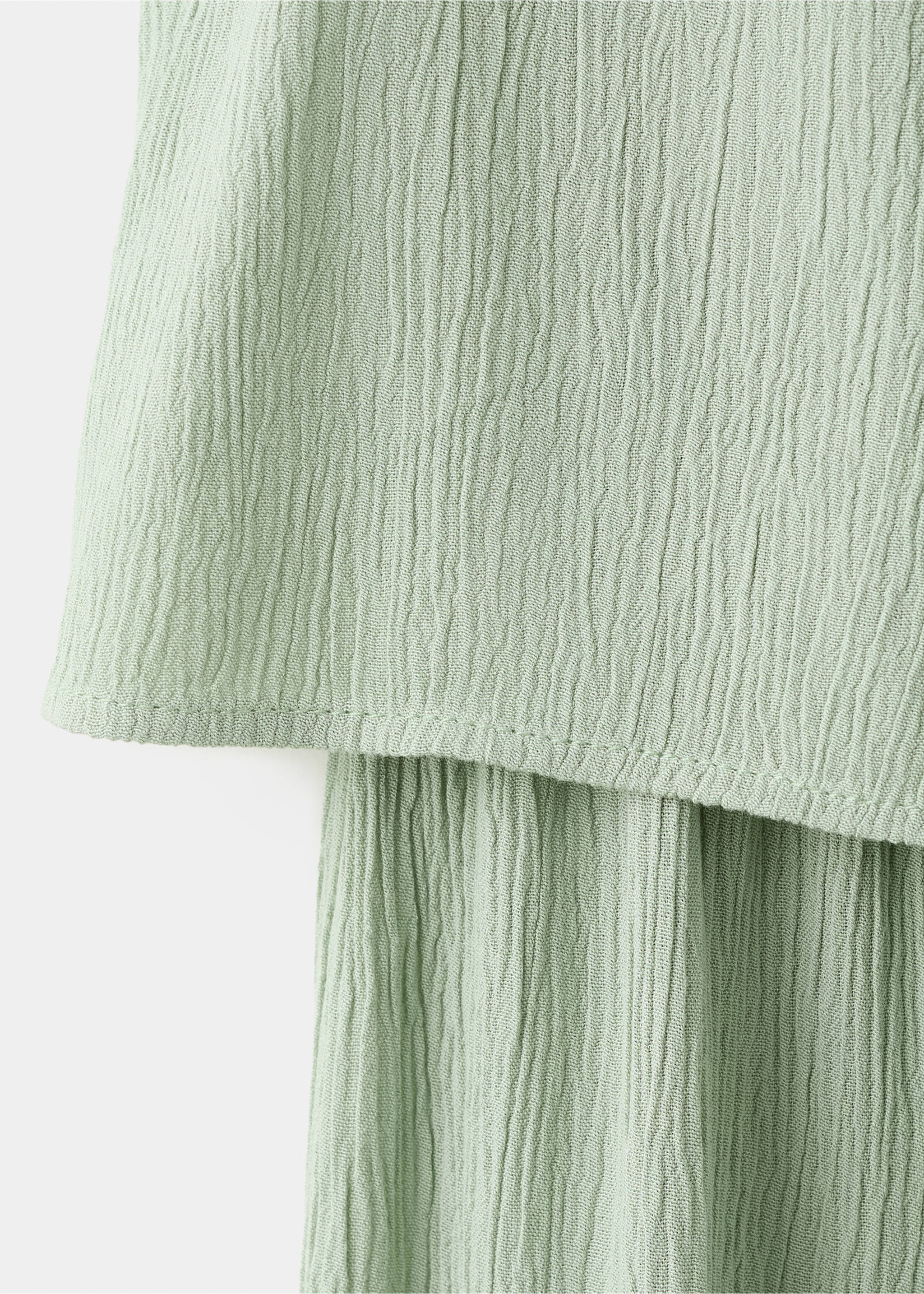 Textured long jumpsuit - Details of the article 0, Green. Ref: 27053723-00.
