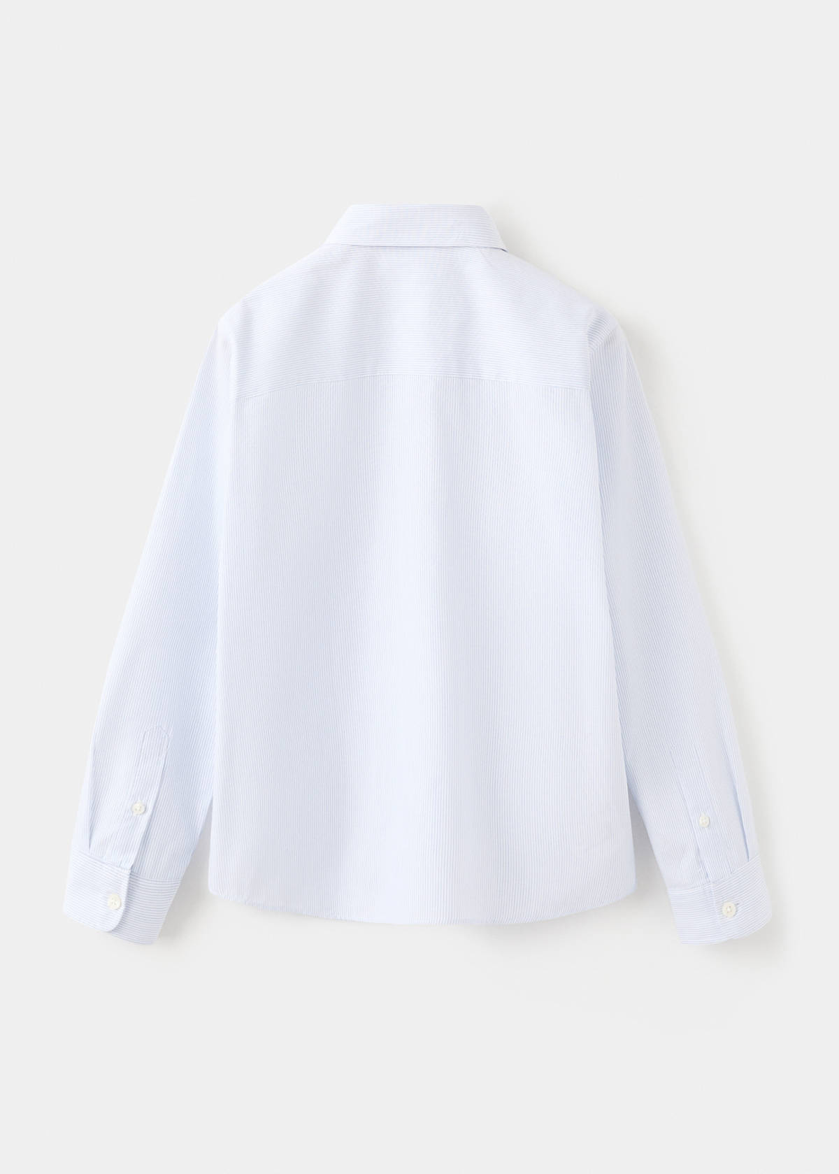 Striped cotton shirt — Sky Blue