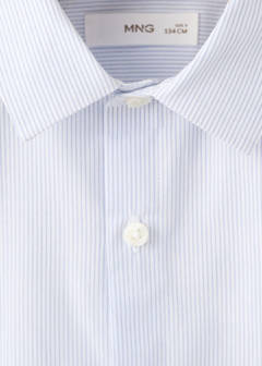 Striped cotton shirt — Sky Blue 3