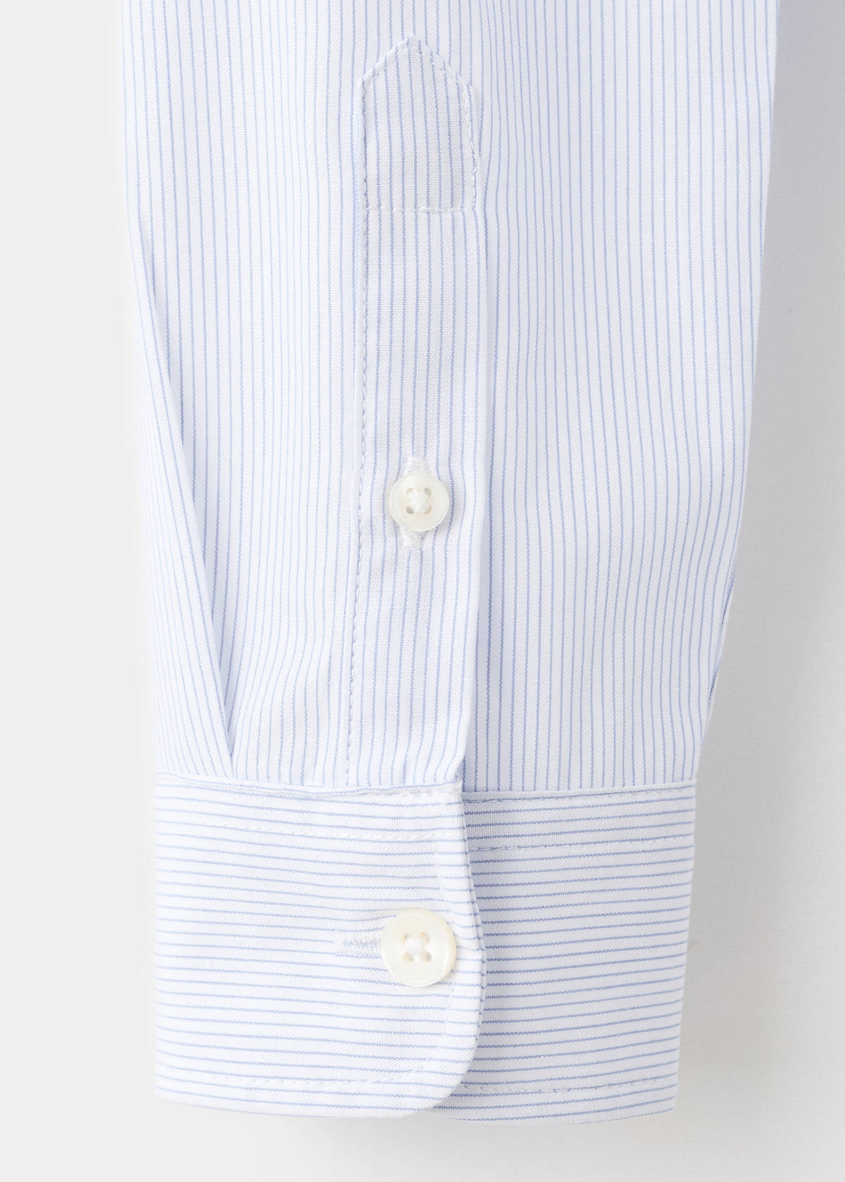Striped cotton shirt — Sky Blue