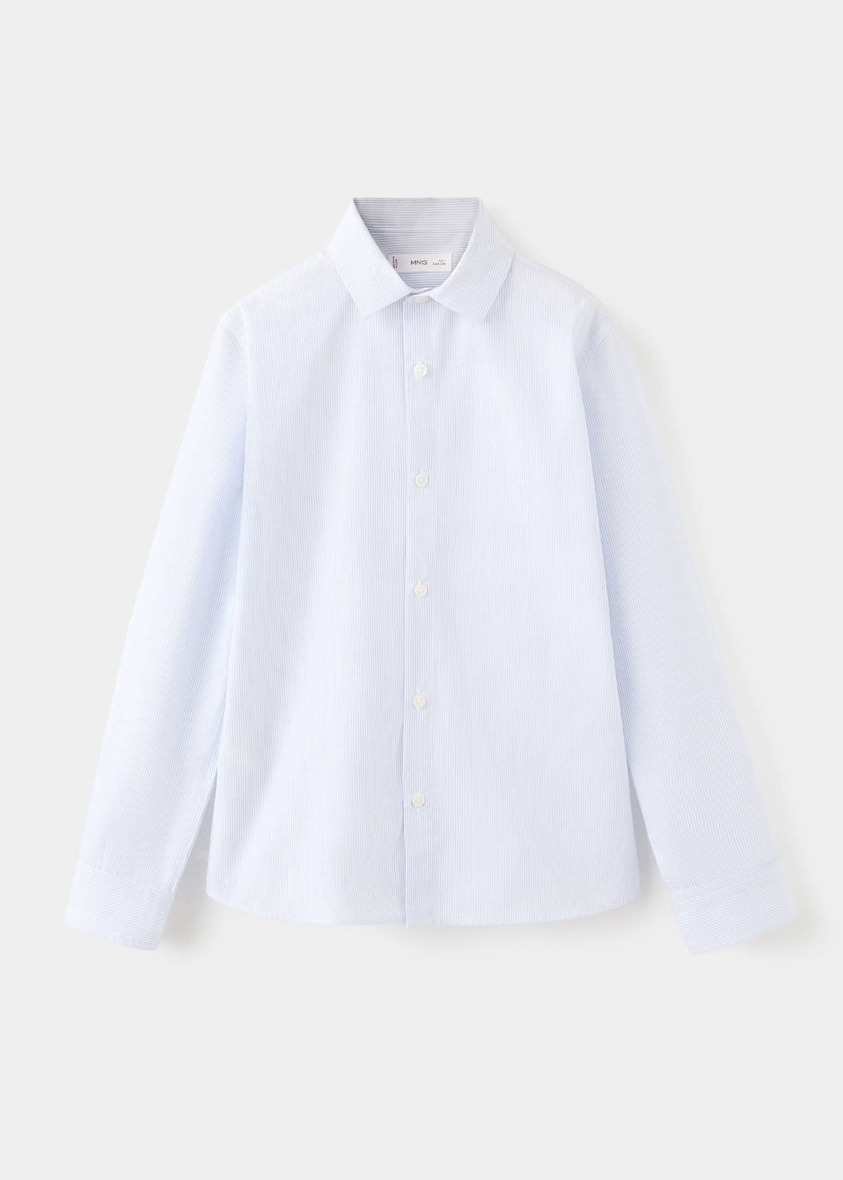 Striped cotton shirt — Sky Blue