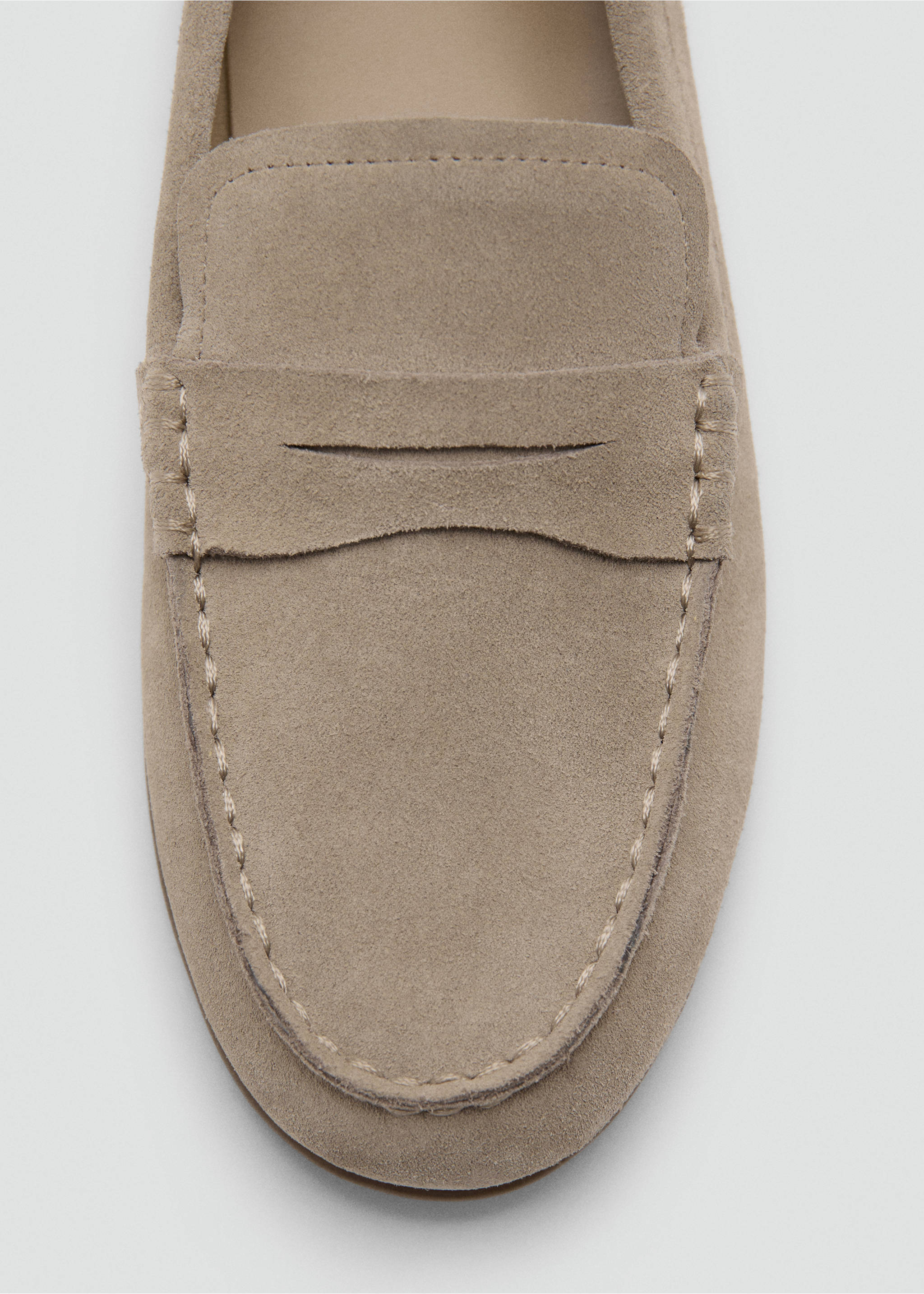 Leather loafers - Details of the article 2, Sand. Ref: 27053726-00.