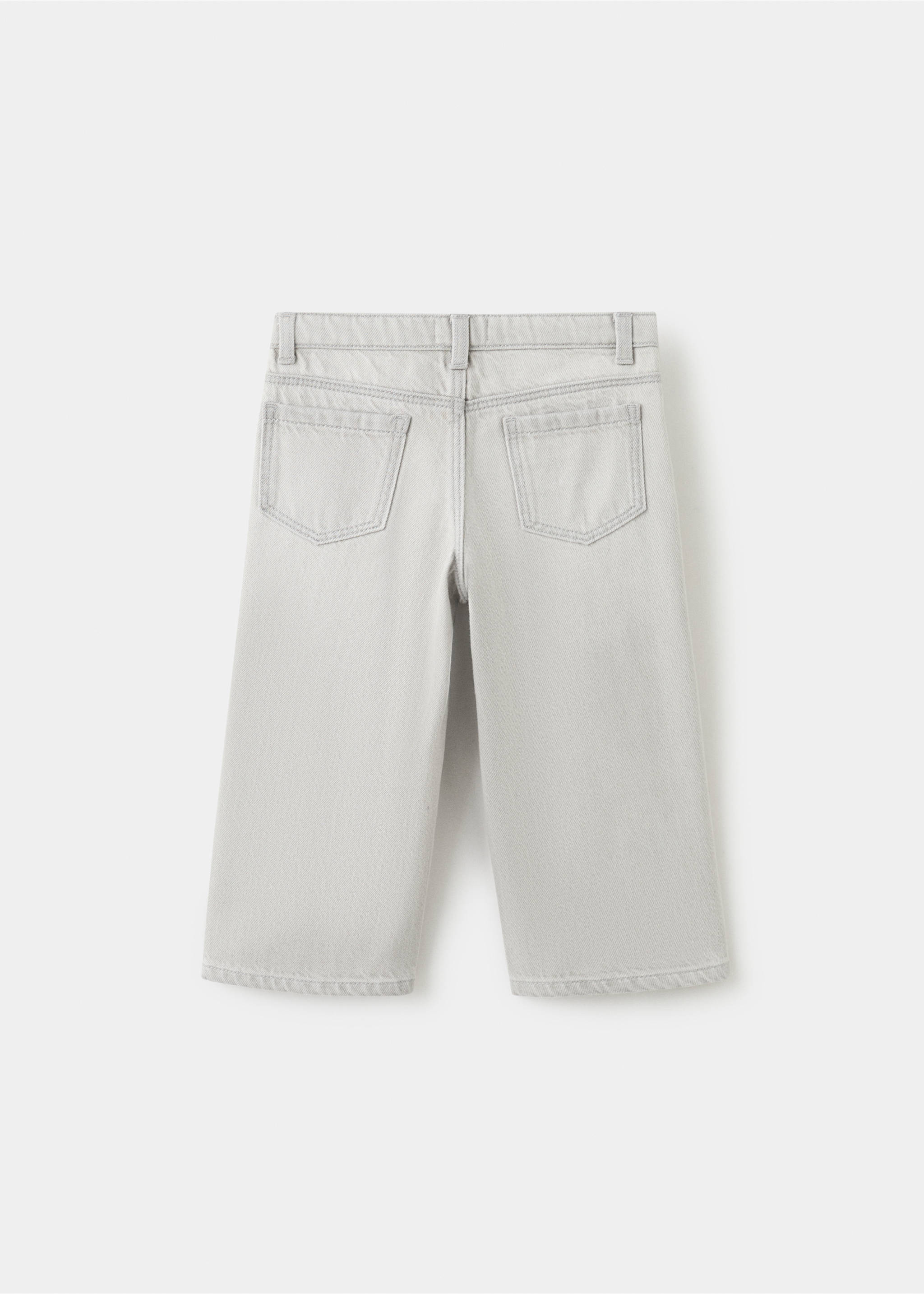 Jeans rectos bordado soles - Reverso del artículo, Gris. Ref: 27053727-00.