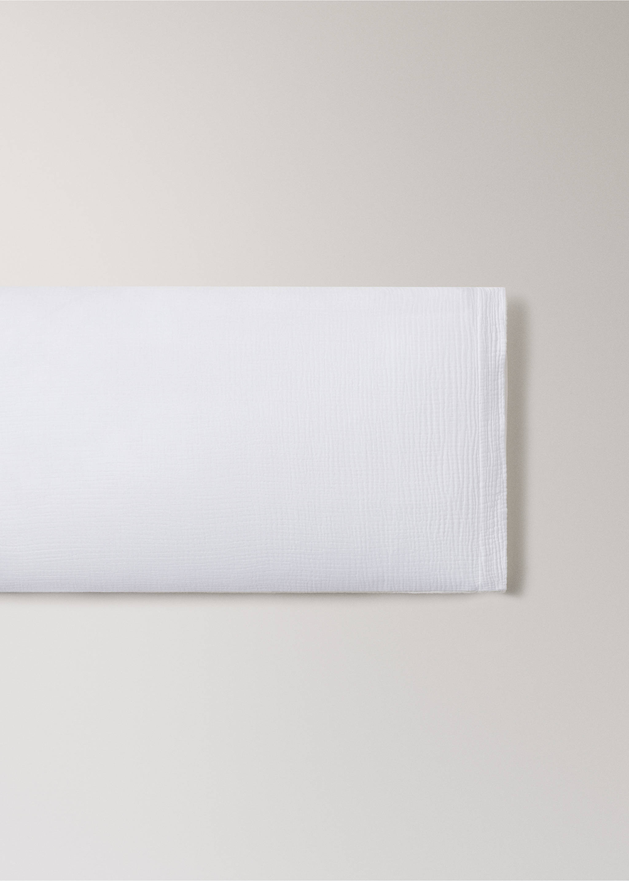 Cotton gauze pillowcase, 45x110 cm - Article without model, Off White. Ref: 27053733-00.
