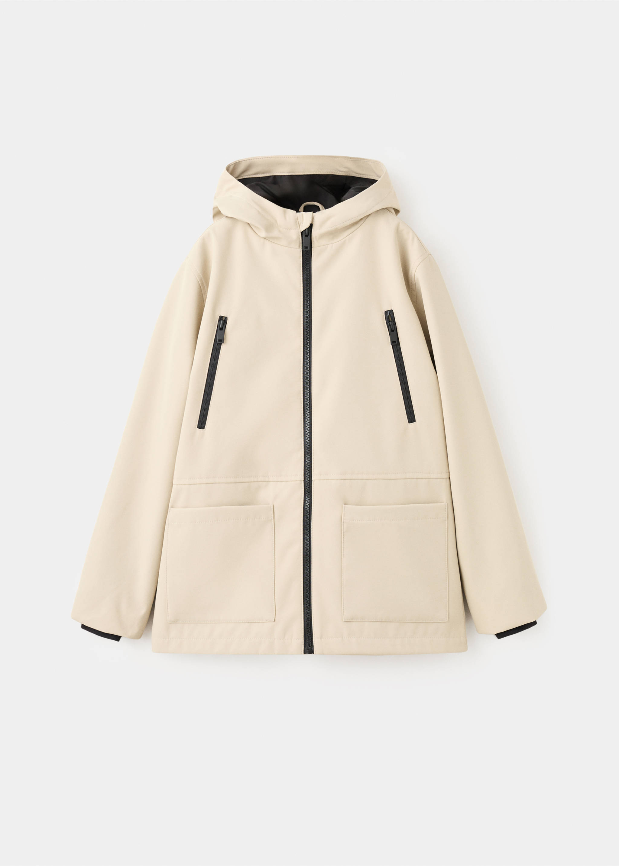 Hooded parka with pocket detailing - Article without model, Ice Grey. Ref: 27053734-00.