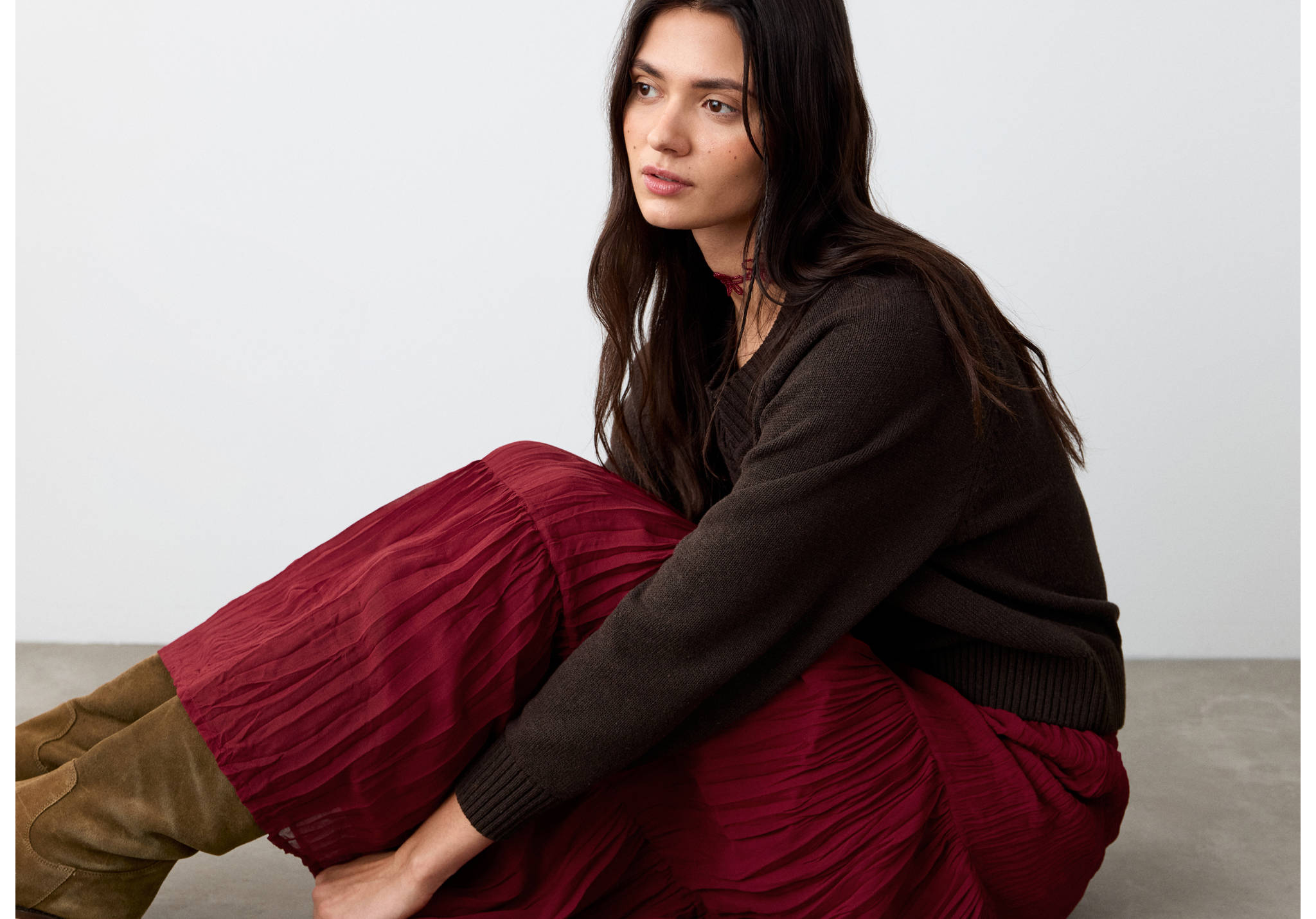 Flowy long skirt - Panoramic plane