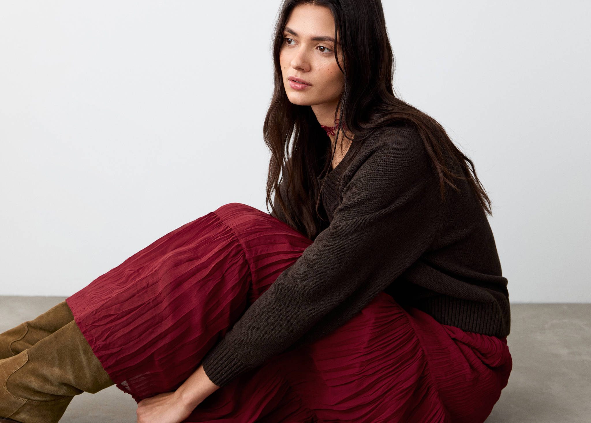 Flowy long skirt - Panoramic plane