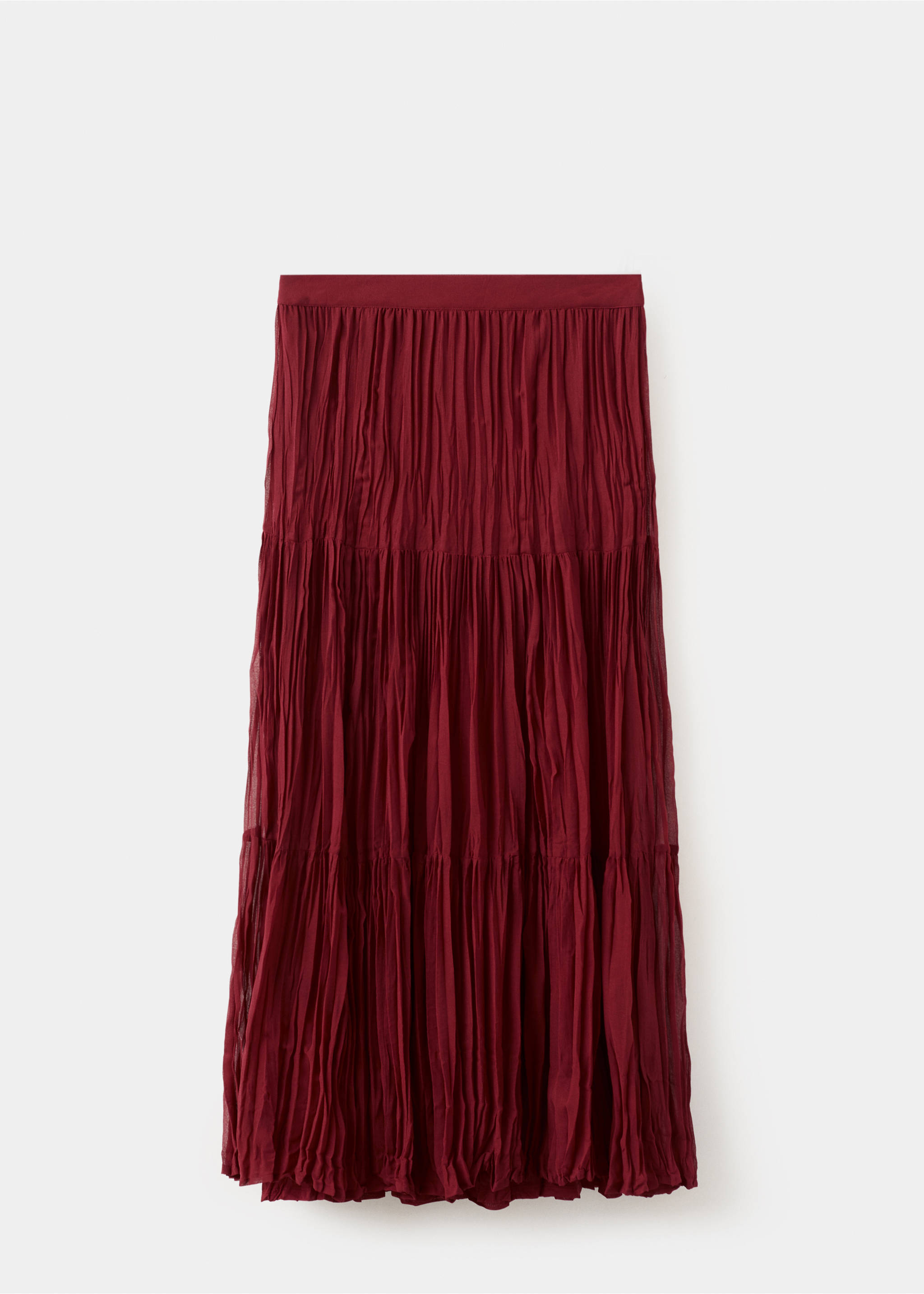 Длинная струящаяся юбка - Изделие без модели, Красный. Ref: 27053736-00.