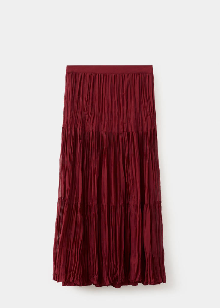 Flowy long skirt — Red
