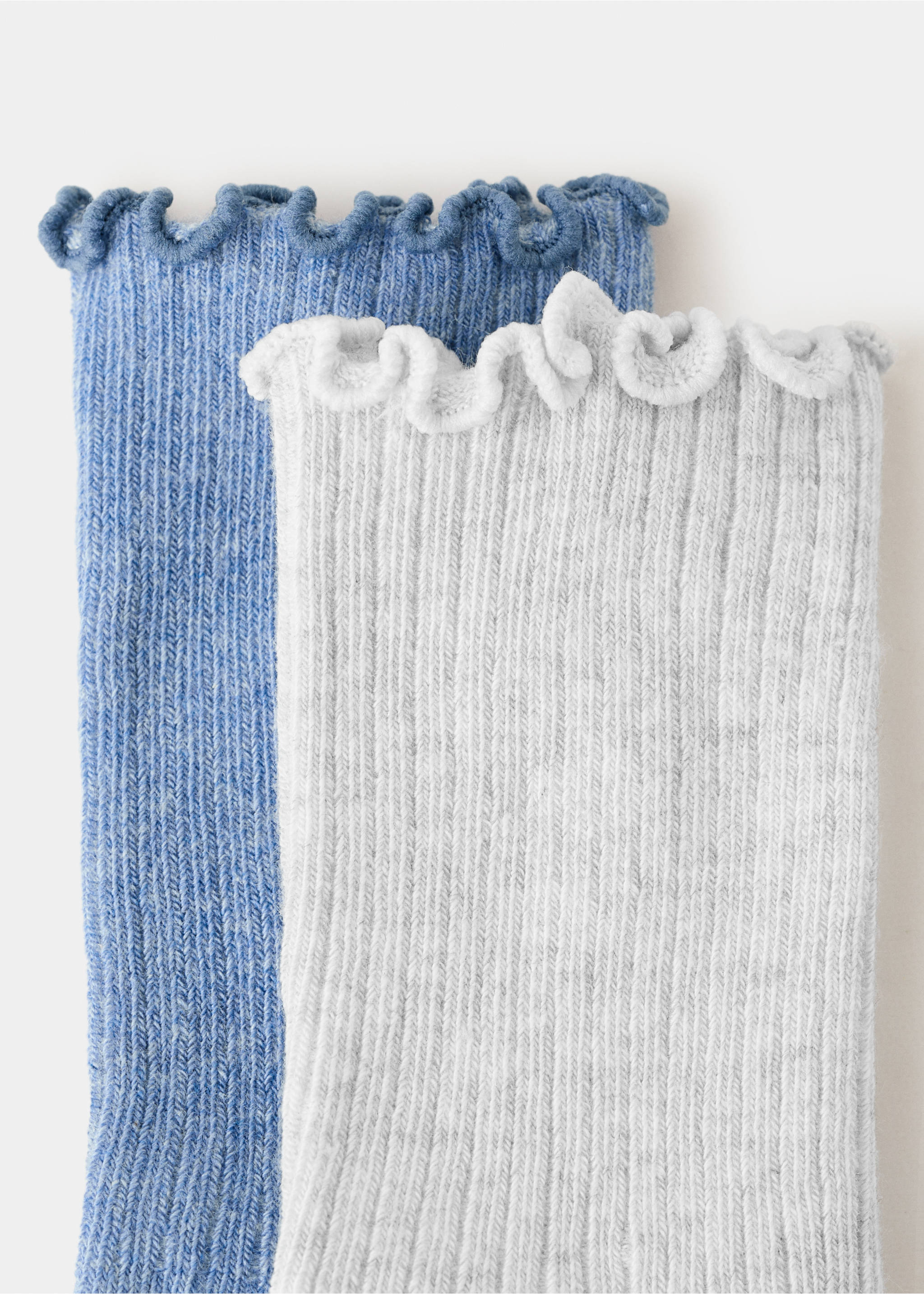 Pack 2 mitjons canalé - Revers de l'article, Lavanda. Ref: 27053737-00.