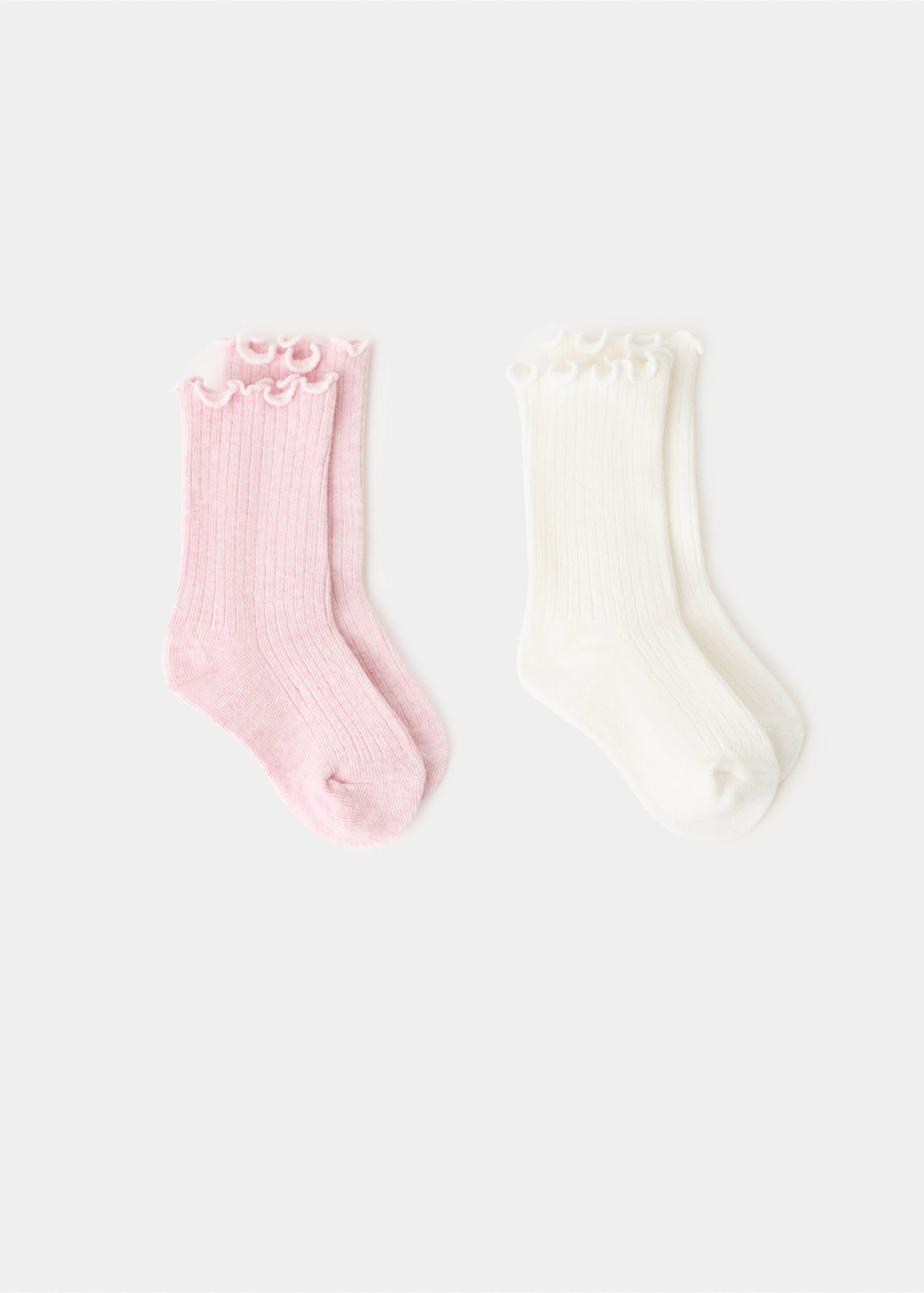 2 pack ribbed socks - Article without model, Pink. Ref: 27053737-00.