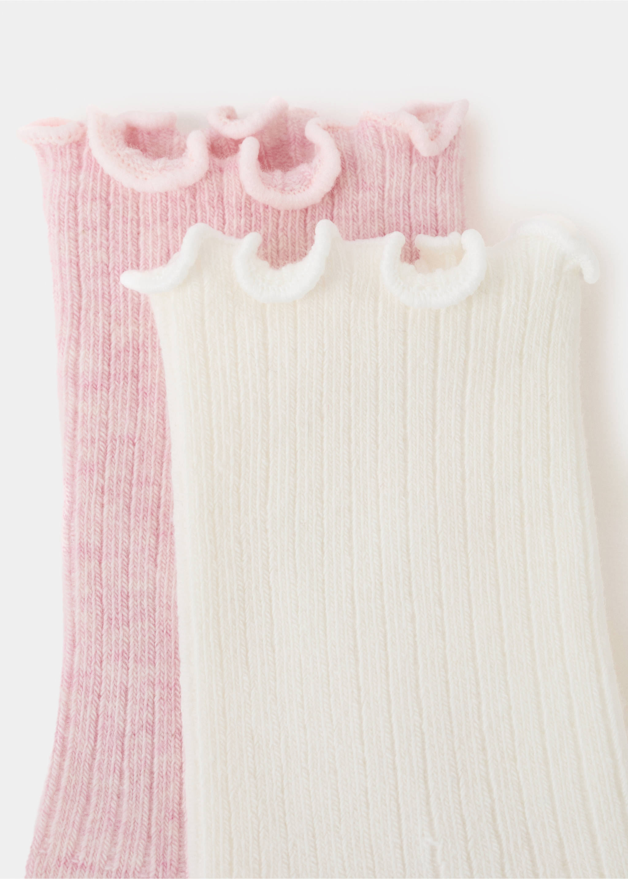 2 pack ribbed socks - Reverse of the article, Pink. Ref: 27053737-00.