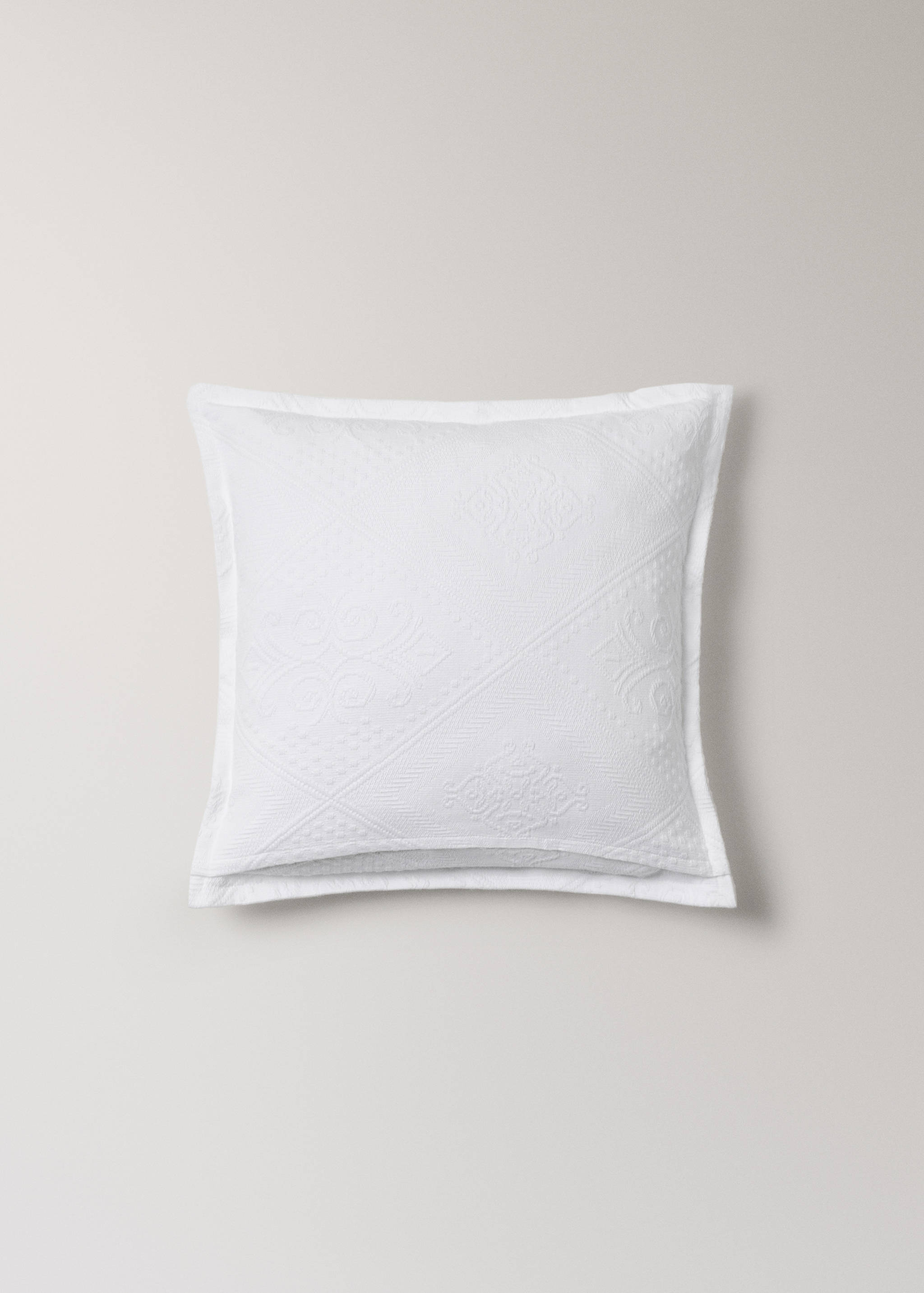 Pre-shrunk jacquard cushion cover 300g construction 50x50 cm - Details of the article 1