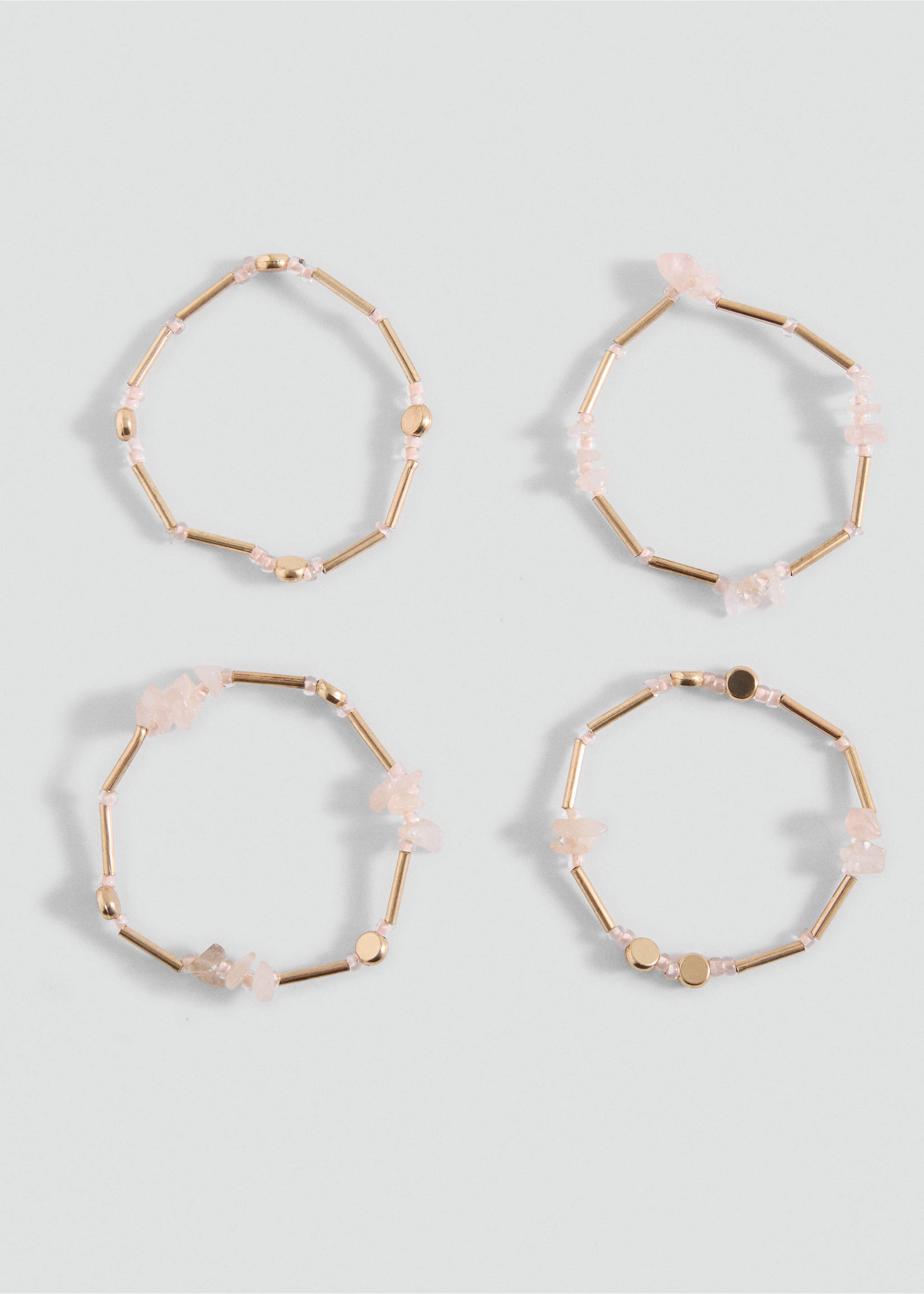 Pack of 4 bracelets - Medium plane, Gold. Ref: 27054045-00.