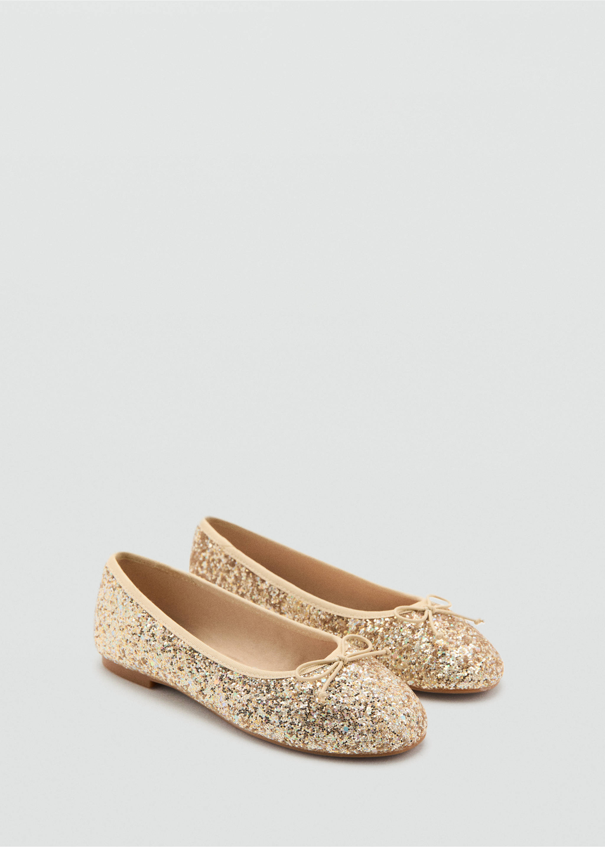 Glitter ballet flats - Medium plane, Gold. Ref: 27054046-00.