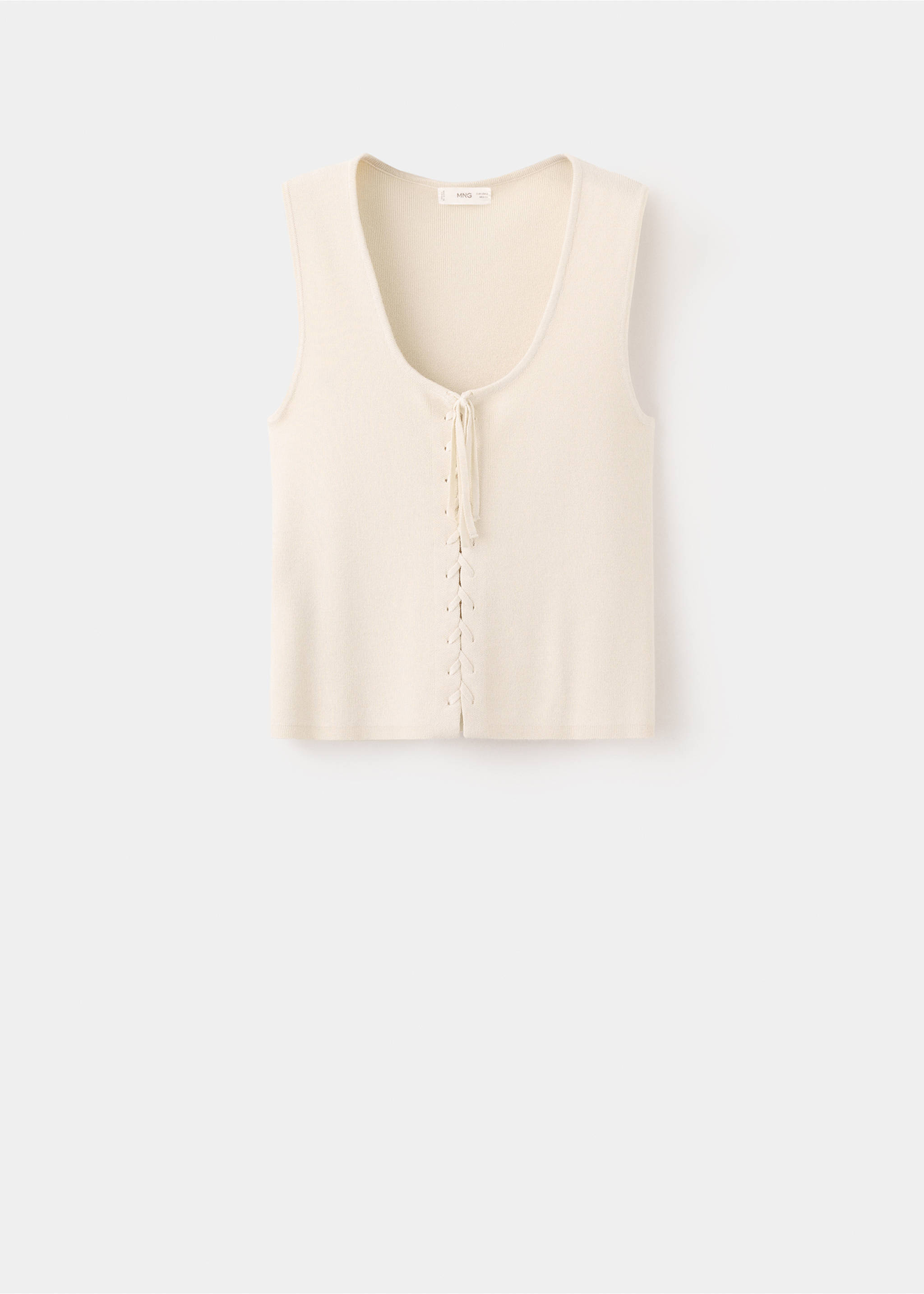 Top with bow closure - Article without model, Sand. Ref: 27054047-00.