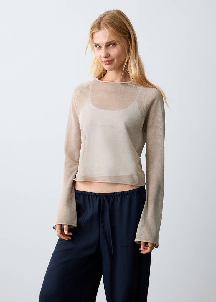 Fine-knit sweater — Medium Brown