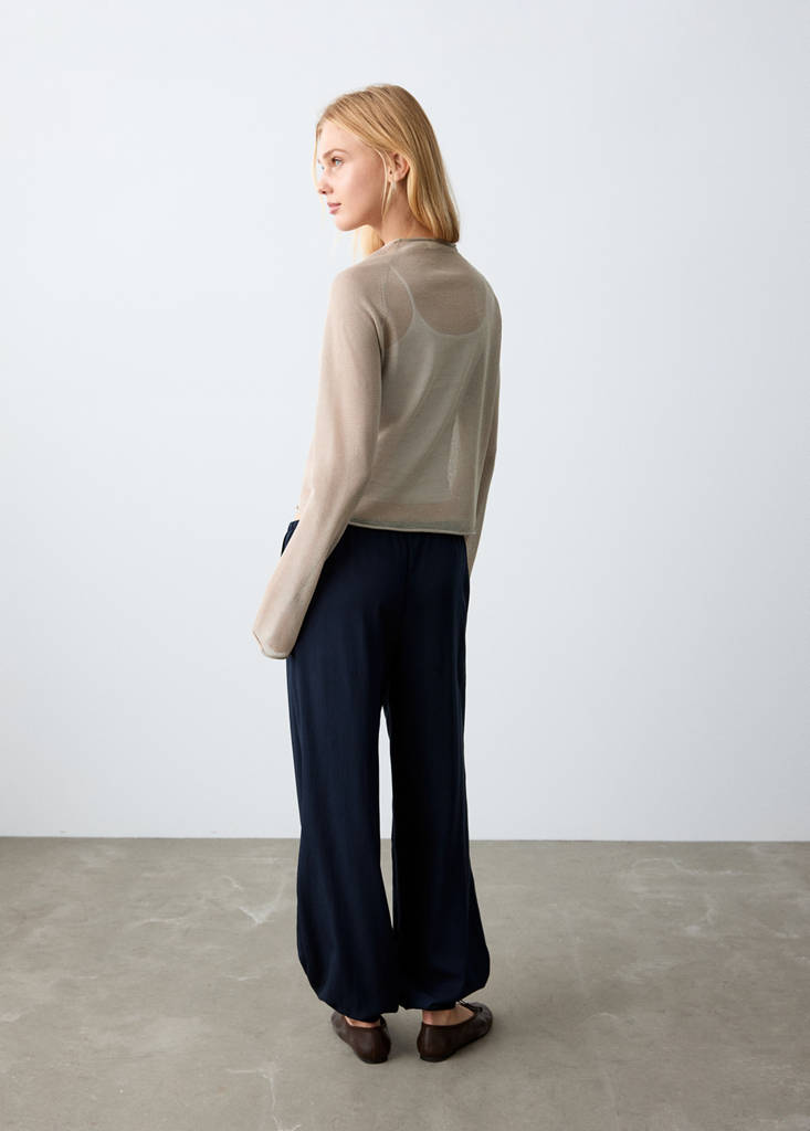 Fine-knit sweater — Medium Brown