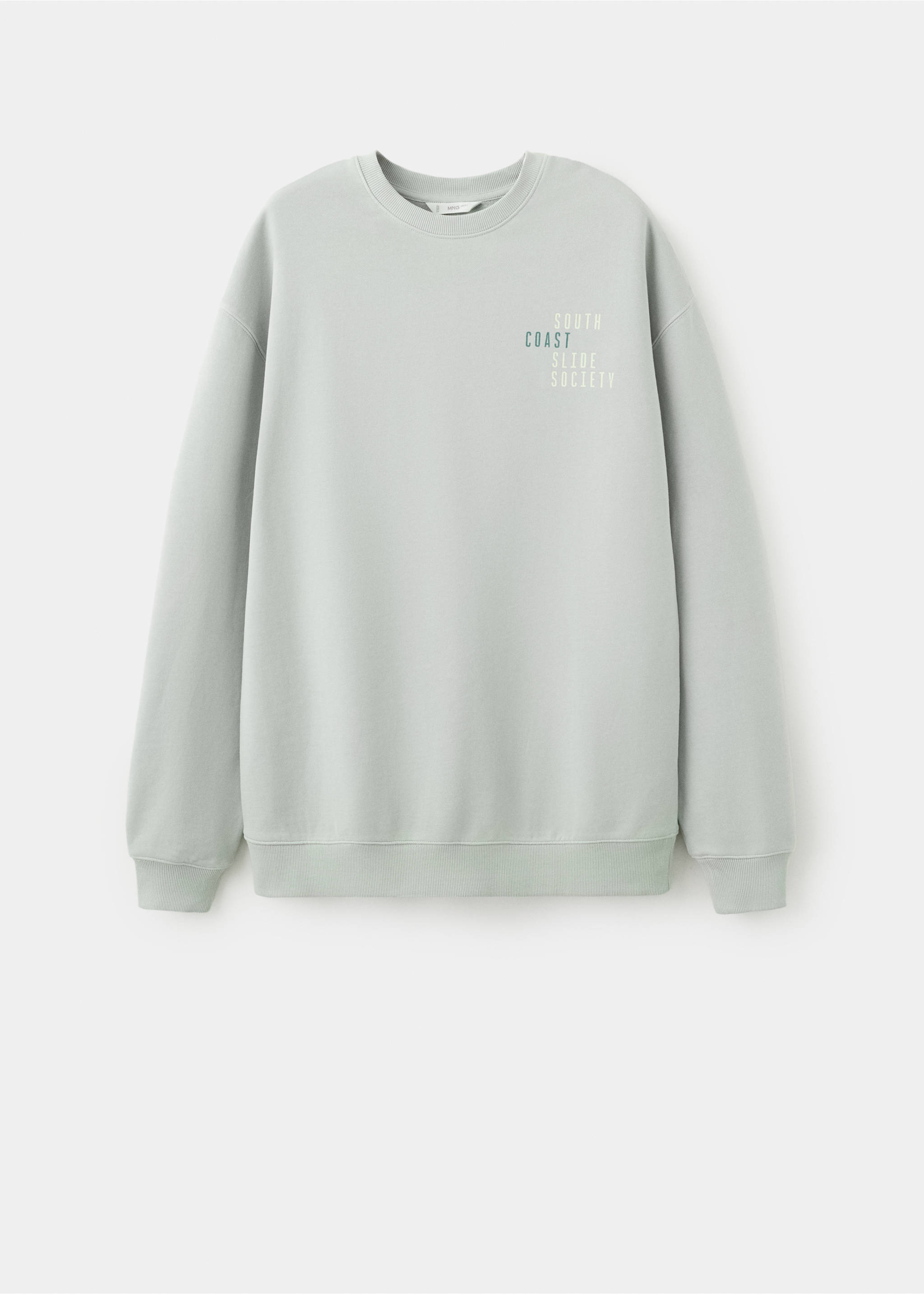 Принтованный свитшот из хлопка - Изделие без модели, Морская волна. Ref: 27054050-00.