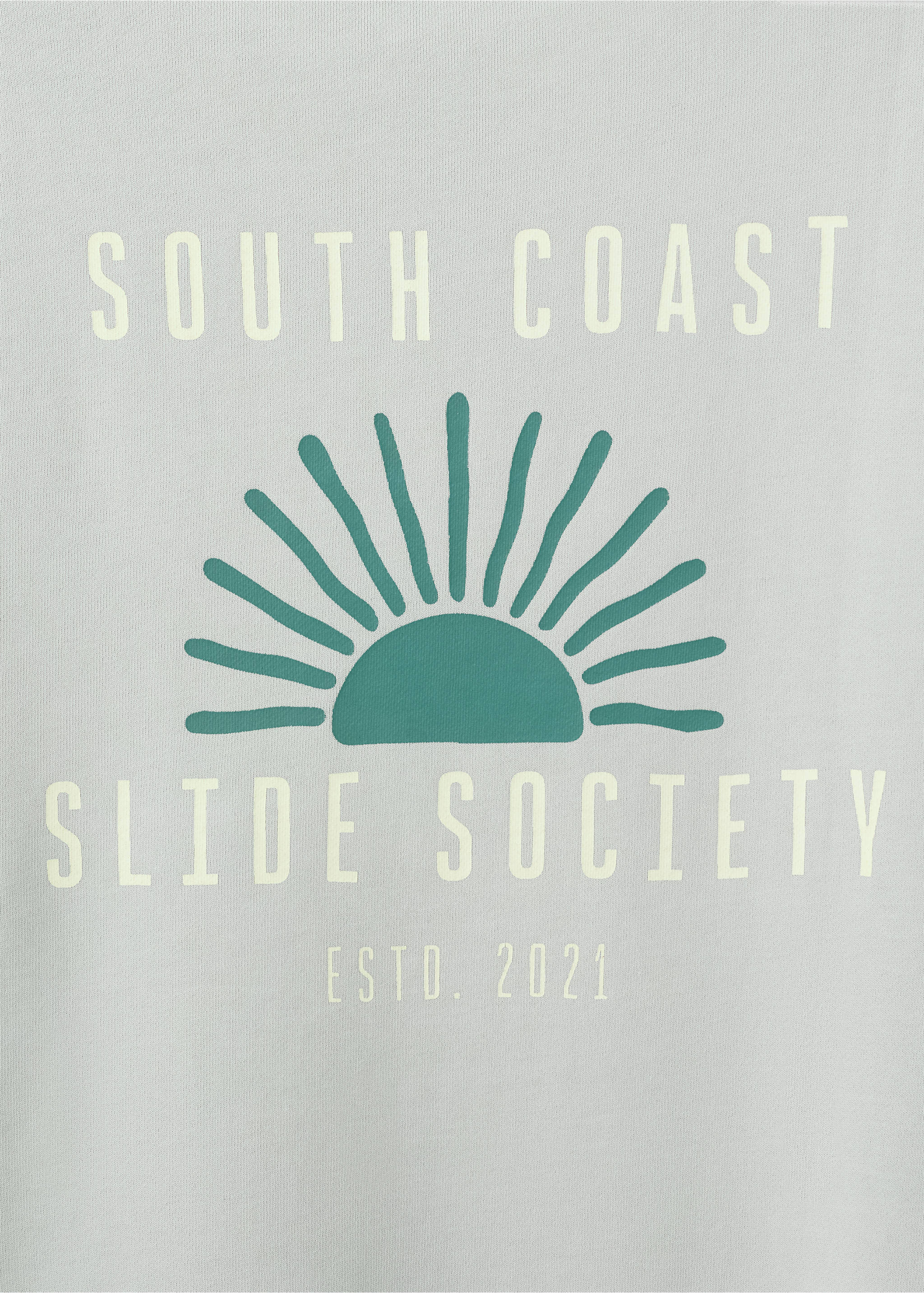 Printed cotton sweatshirt - Details of the article 0, Aqua Green. Ref: 27054050-00.