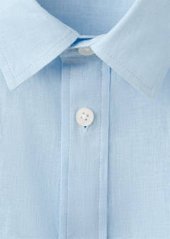 Straight linen shirt — Sky Blue 6