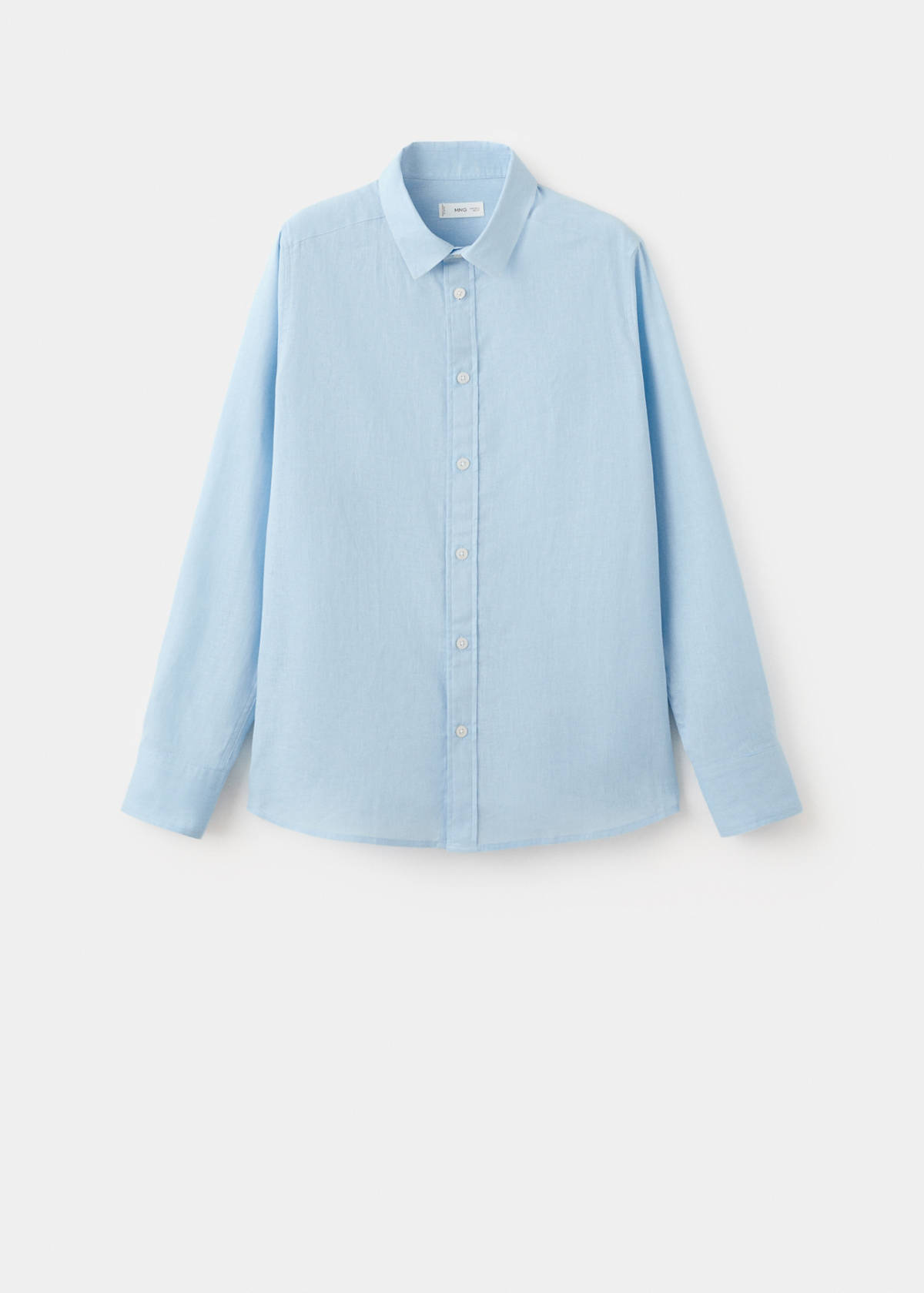 Straight linen shirt — Sky Blue