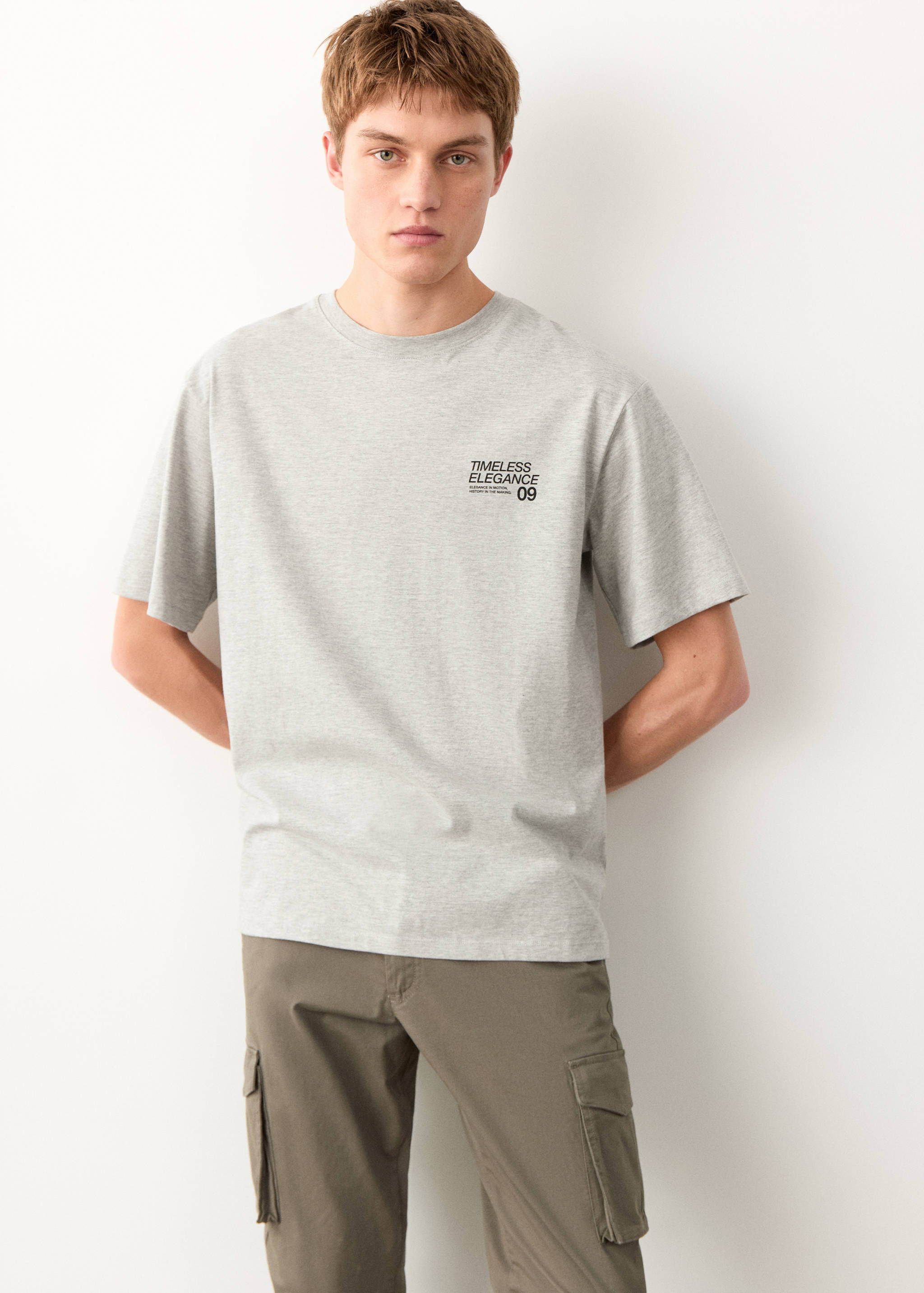 T-shirt en coton imprimé - Plan moyen