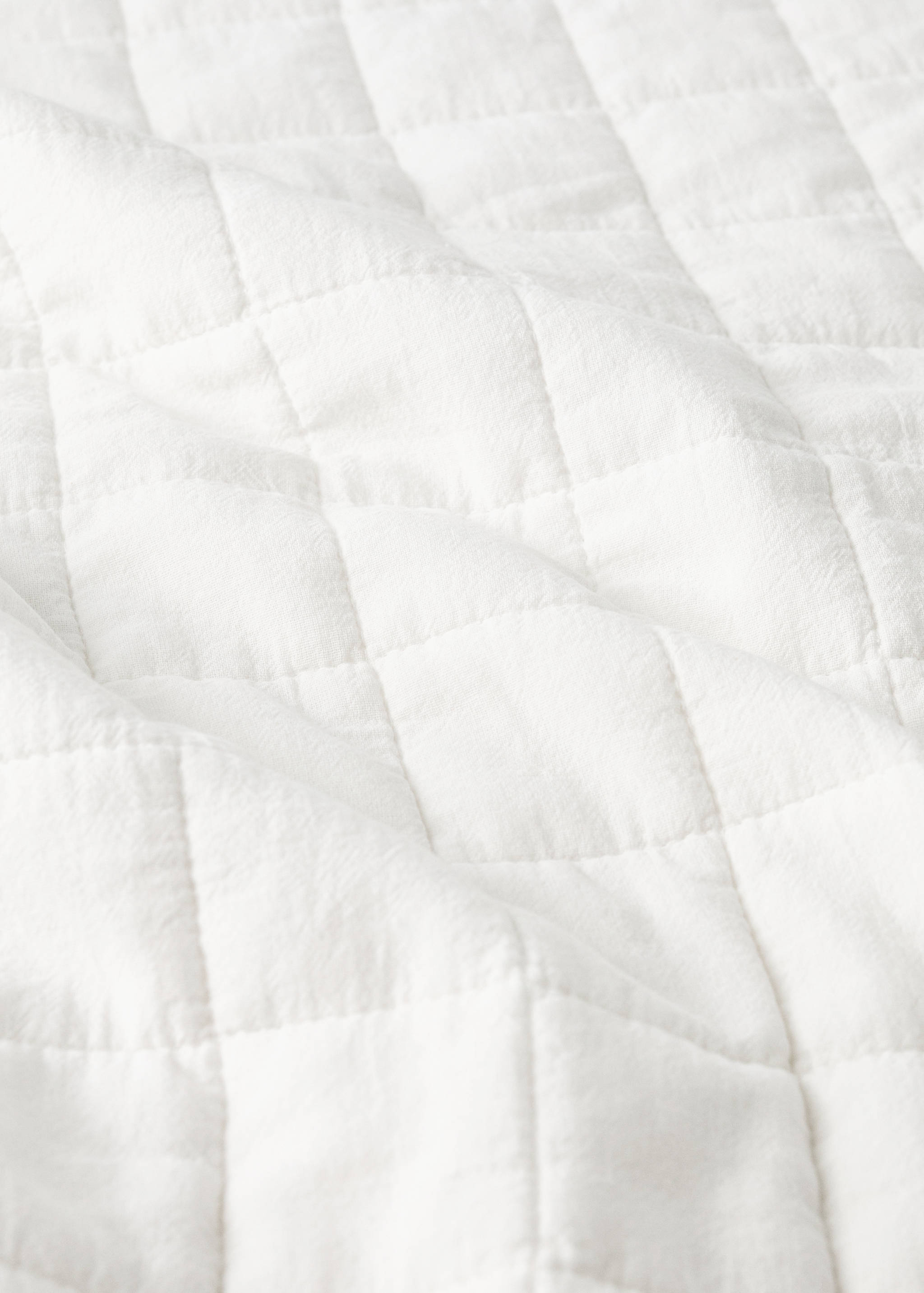 Children's cotton quilt with padded check pattern - Details of the article 1