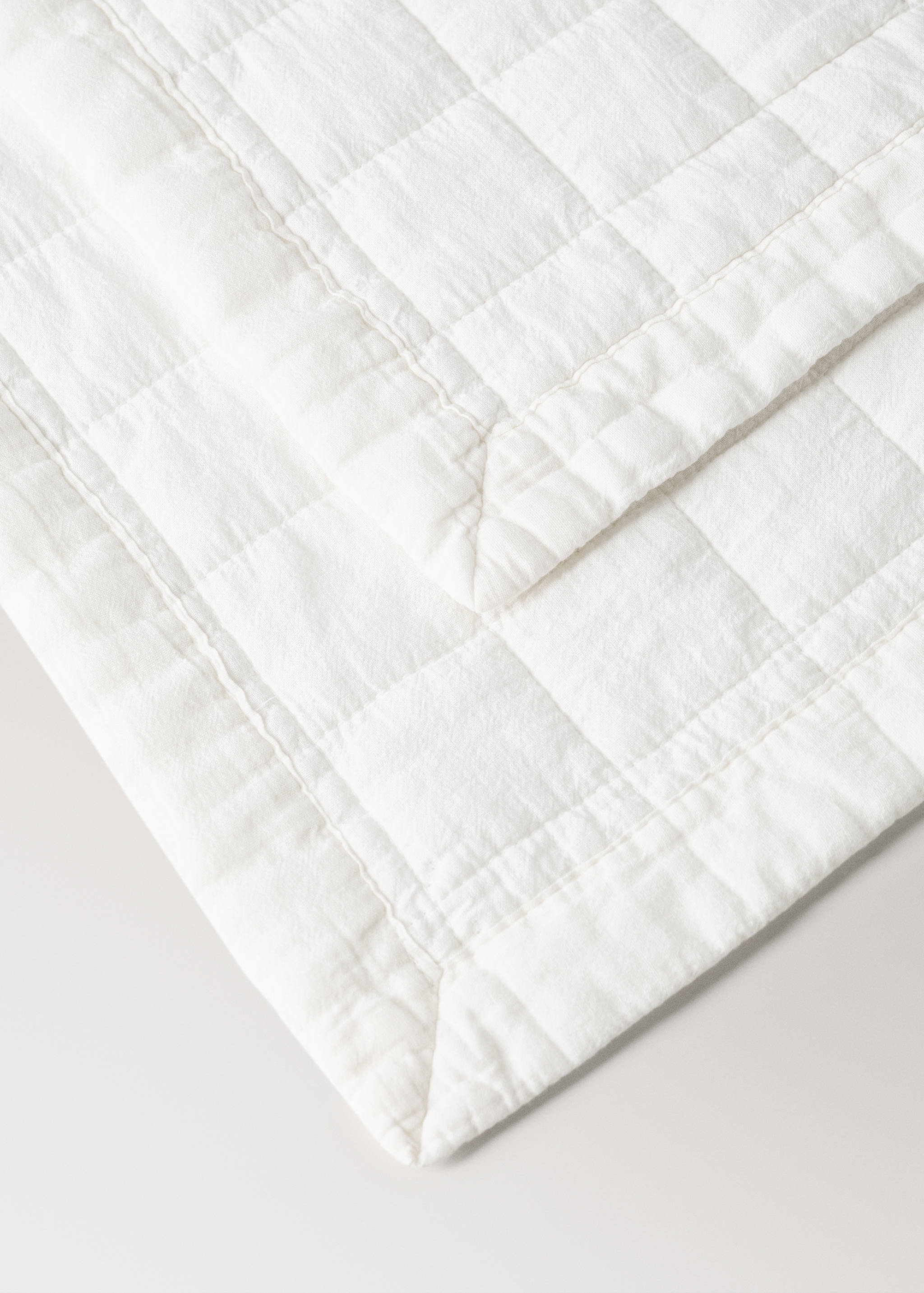 Children's cotton quilt with padded check pattern - Details of the article 2