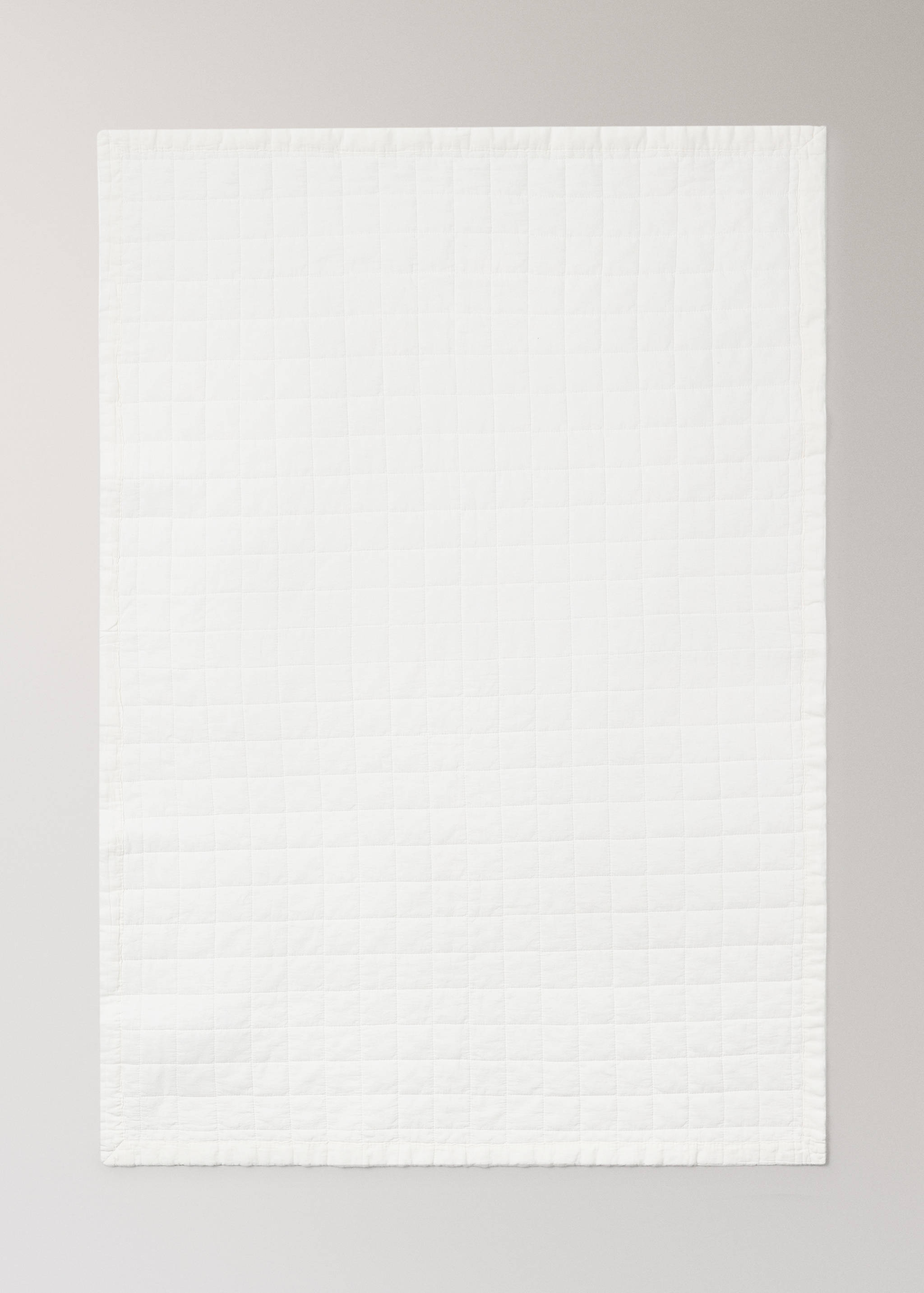 Children's cotton quilt with padded check pattern - Details of the article 3