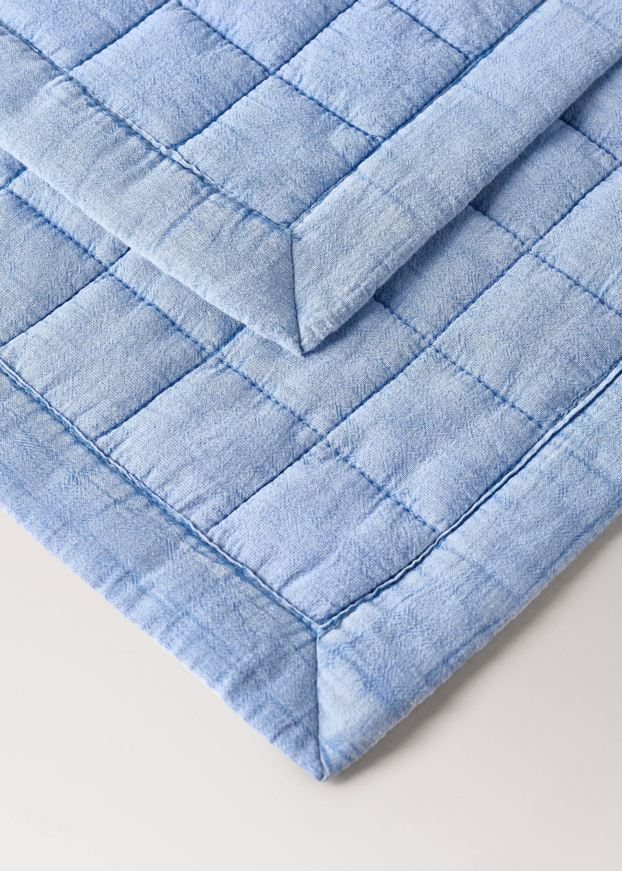 Children's cotton quilt with padded check pattern - Details of the article 1