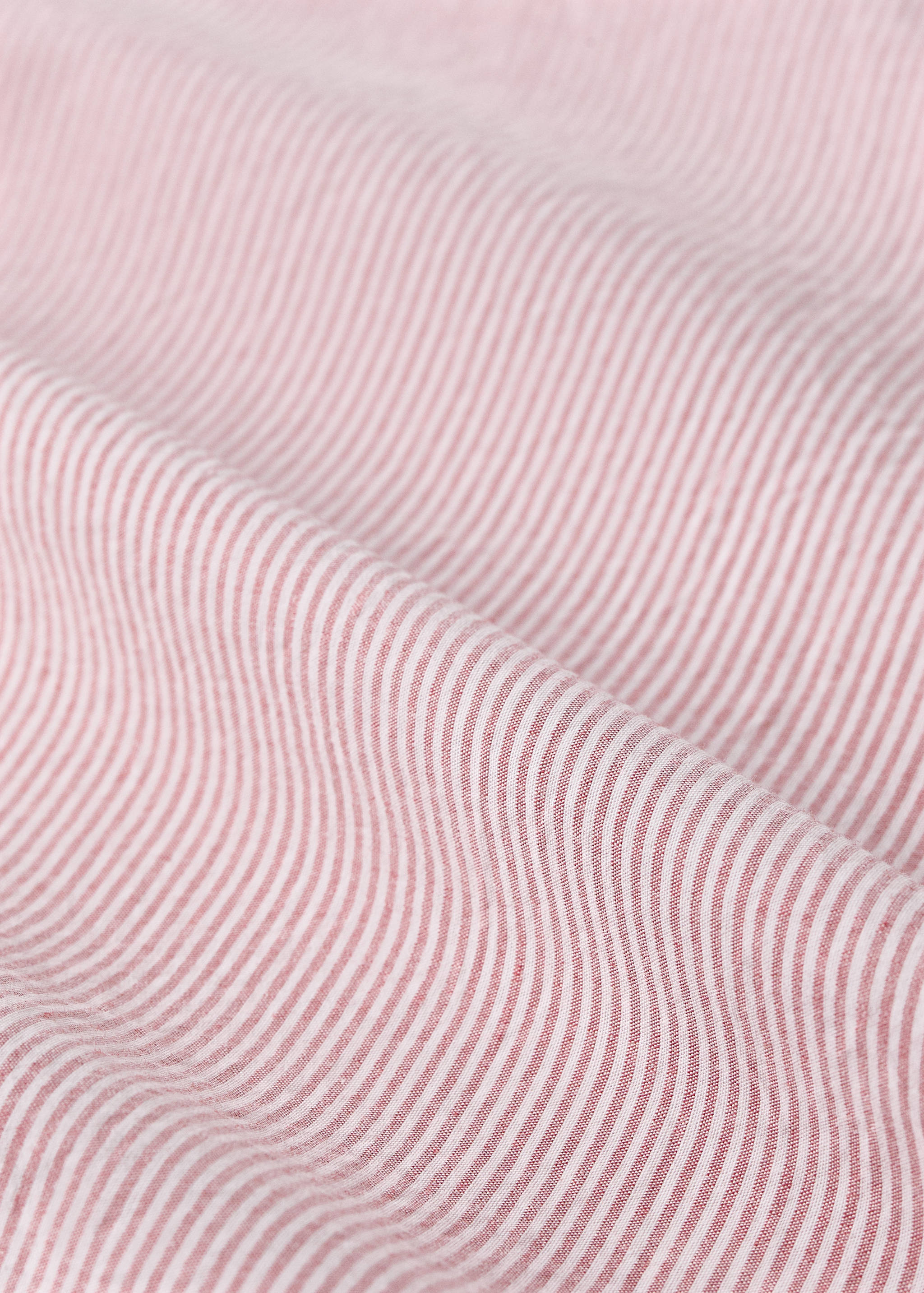 Cot bed duvet cover with fine striped yarn-dyed cotton - Details of the article 3