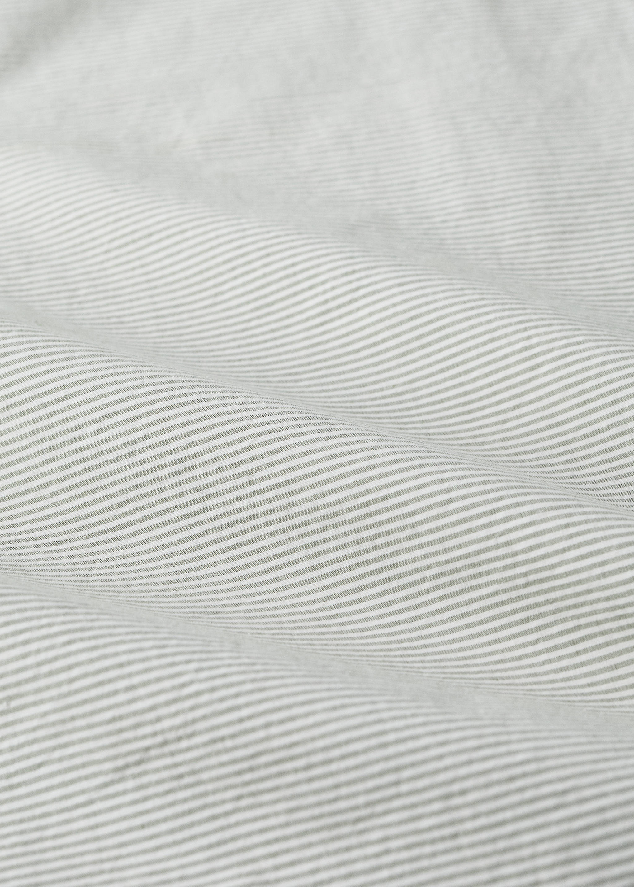 Cot bed duvet cover with fine striped yarn-dyed cotton - Details of the article 3