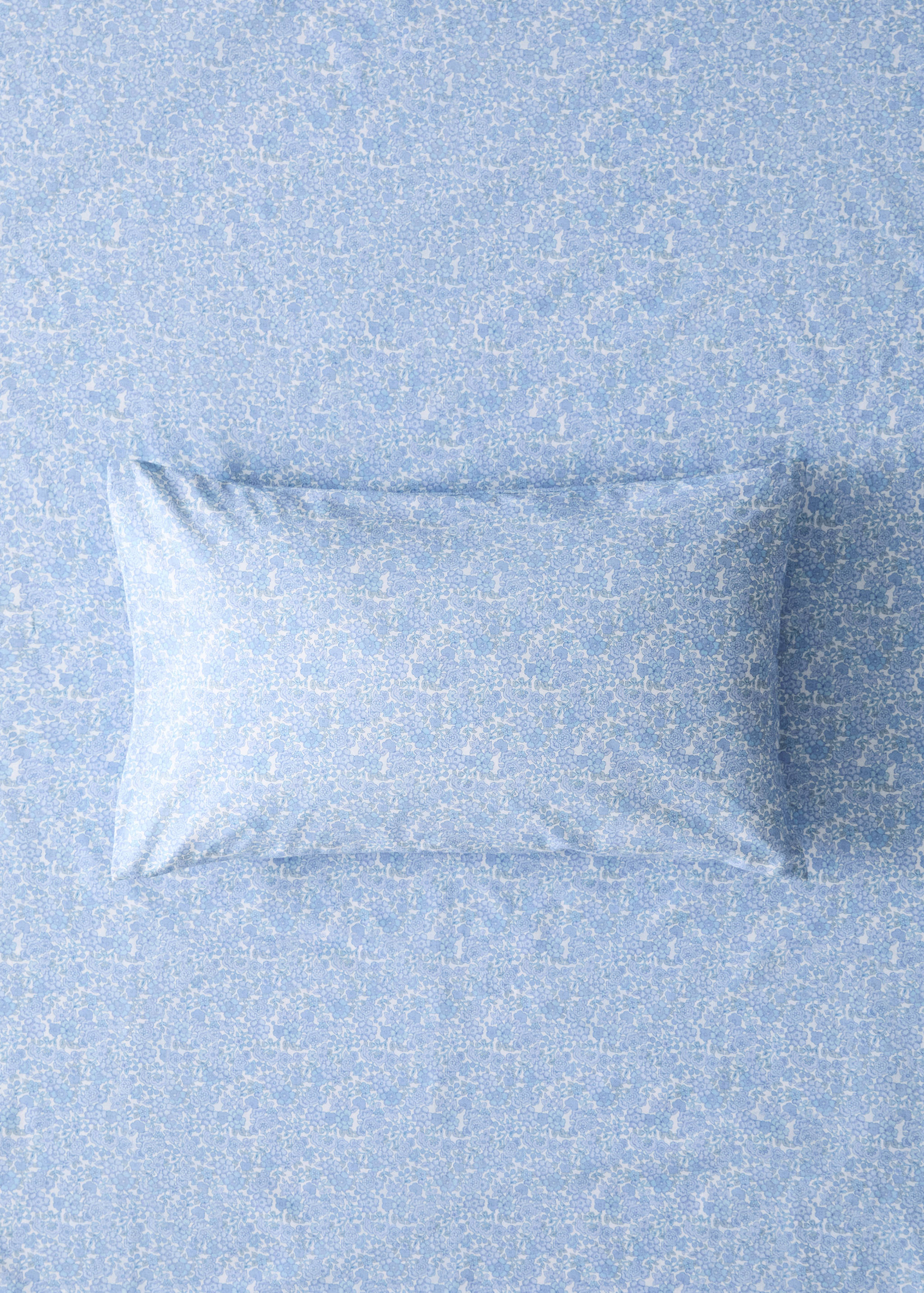 Floral cotton percale mini crib pillowcase - General plane