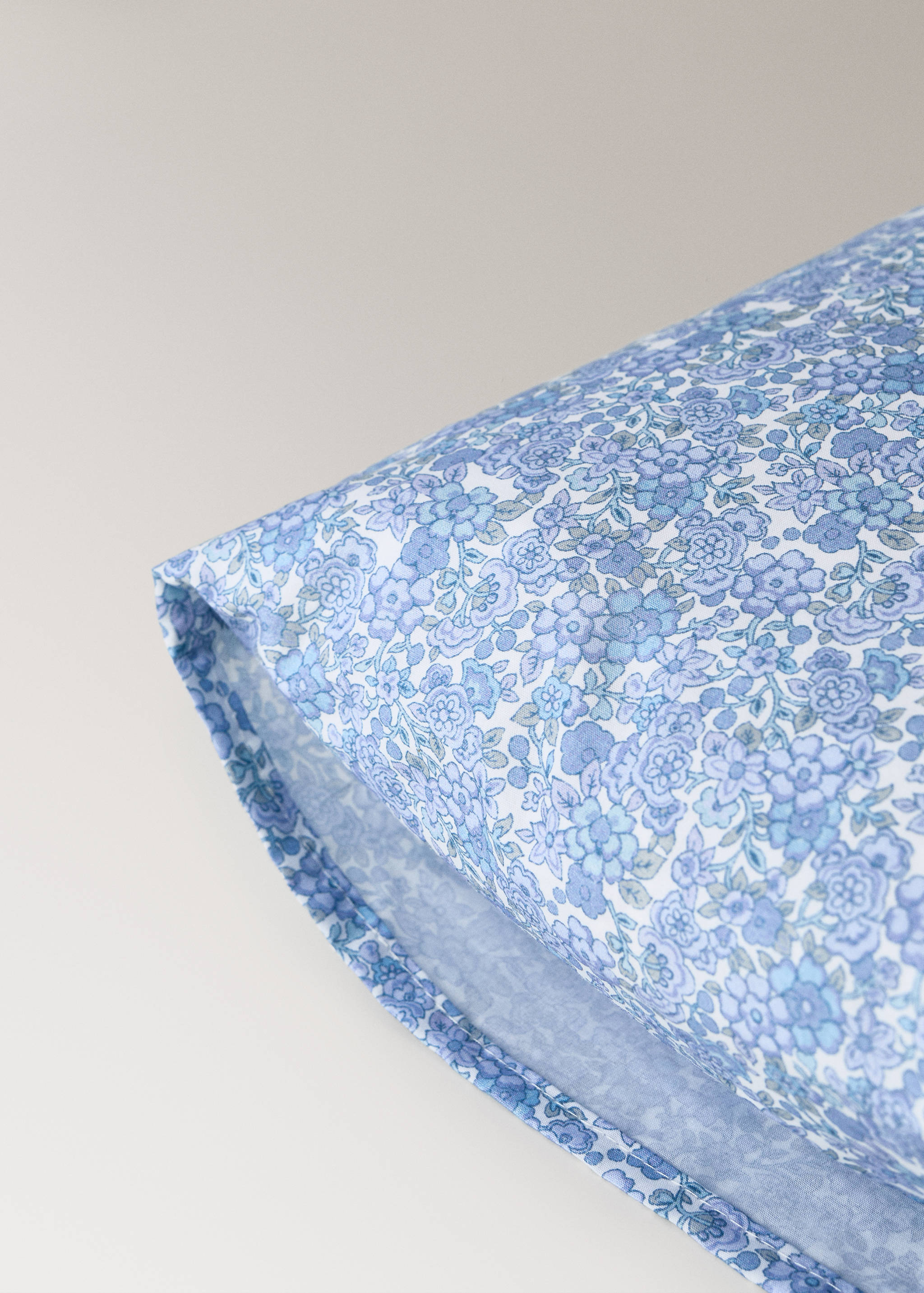 Floral cotton percale mini crib pillowcase - Details of the article 1