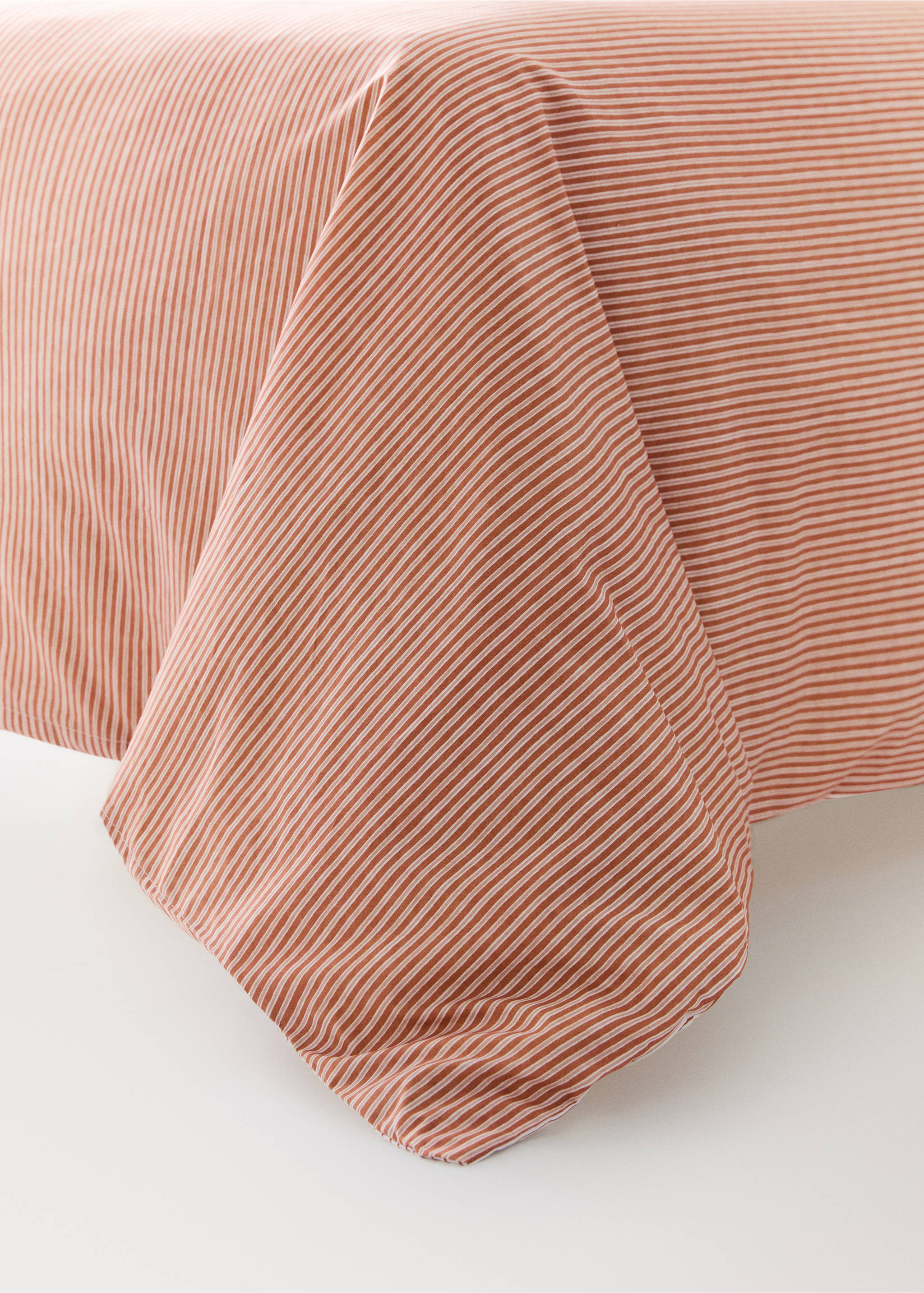 Children's cotton percale striped duvet cover for a 90 cm bed - Details of the article 7, Russet. Ref: 27054060-00.