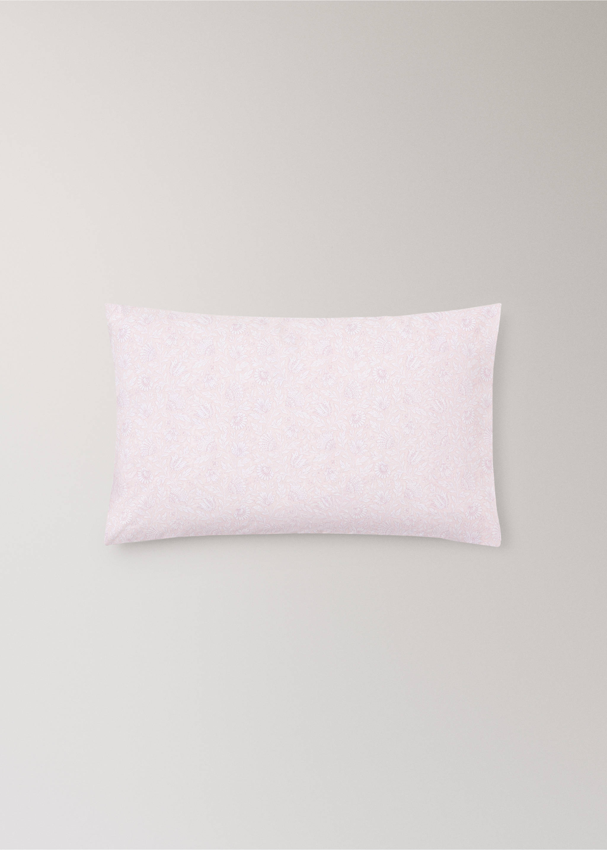 Floral cotton percale crib pillowcase 30 x 50 - Article without model, Pastel Pink. Ref: 27054065-00.
