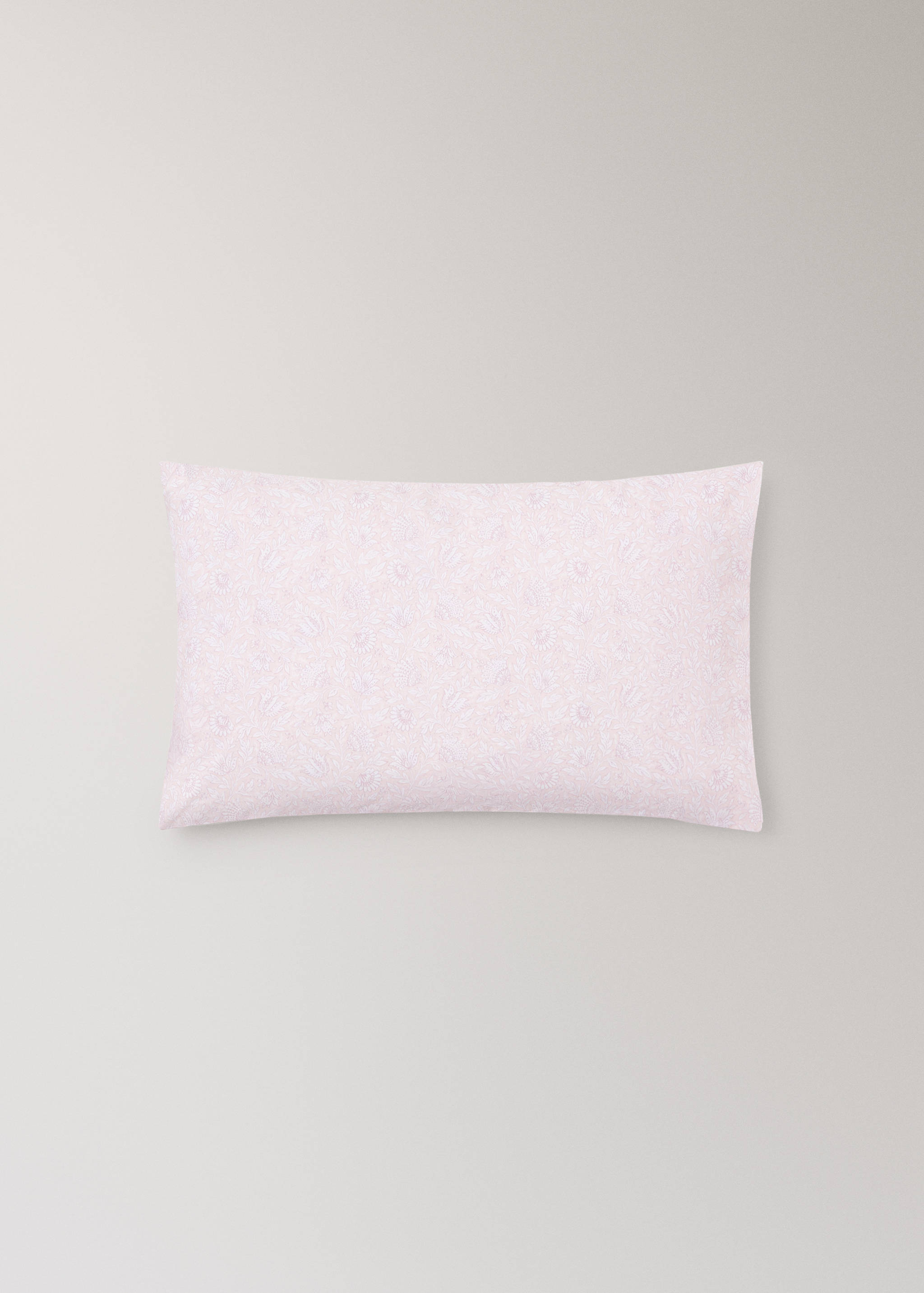 Floral cotton percale crib pillowcase 30 x 50 - Article without model