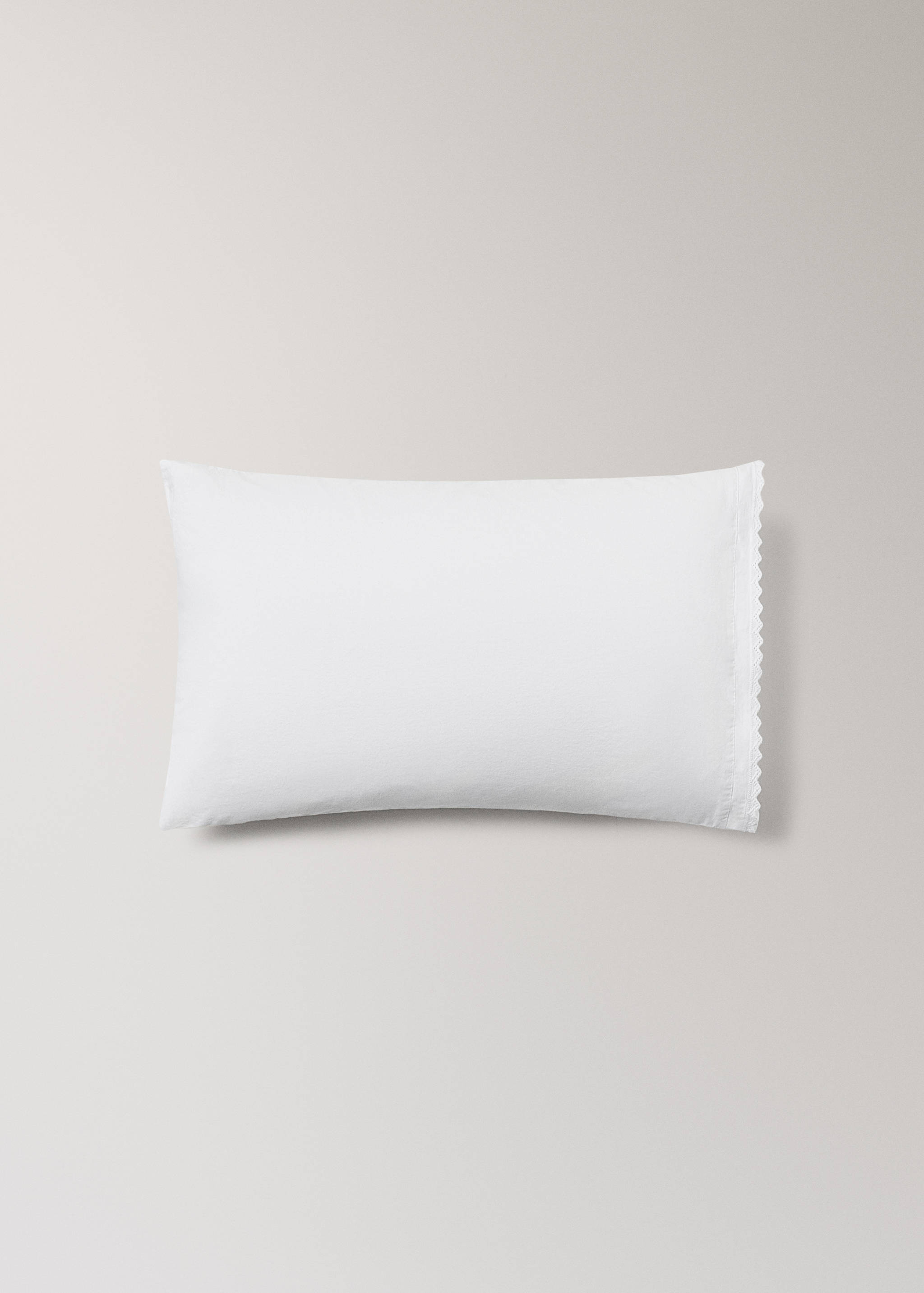 Cot pillowcase percale garment-washed 30x50 cm - Article without model