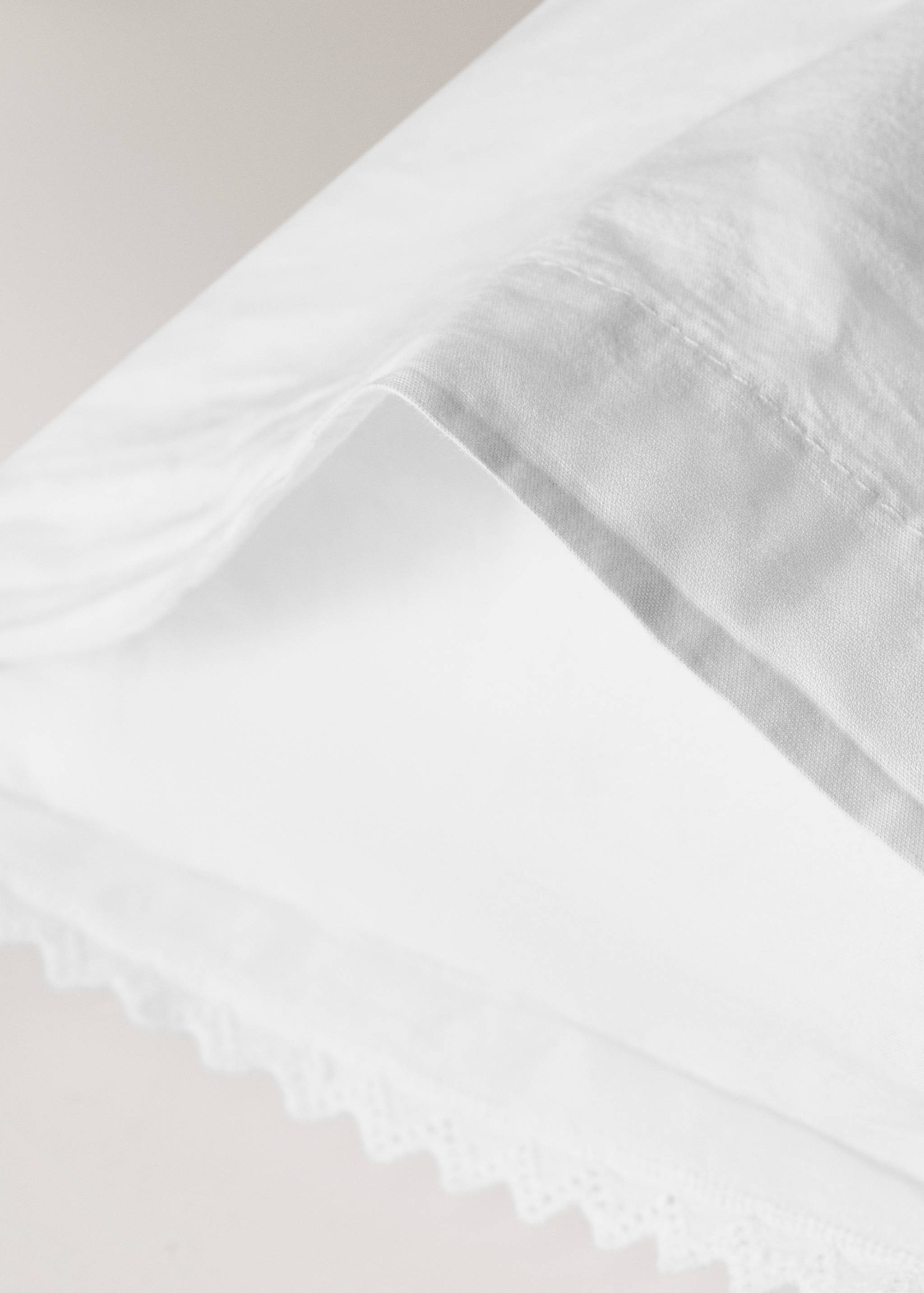Cot pillowcase percale garment-washed 30x50 cm - Details of the article 1