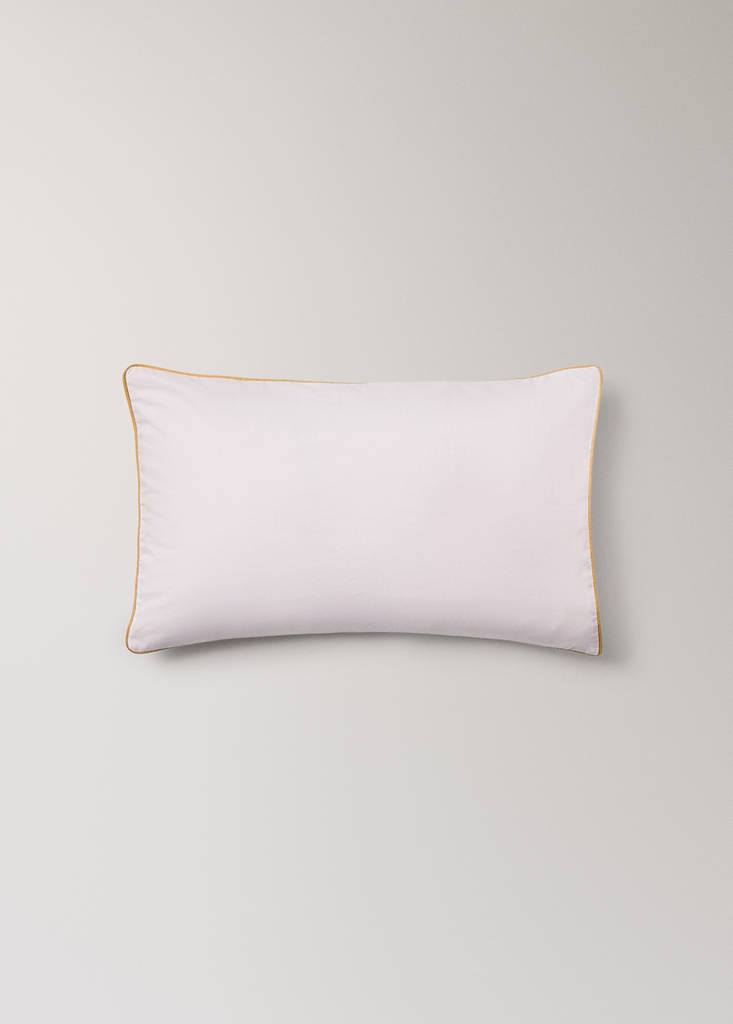 Reversible cotton percale cot pillowcase with contrast piping 30x50 cm — Light/Pastel Purple