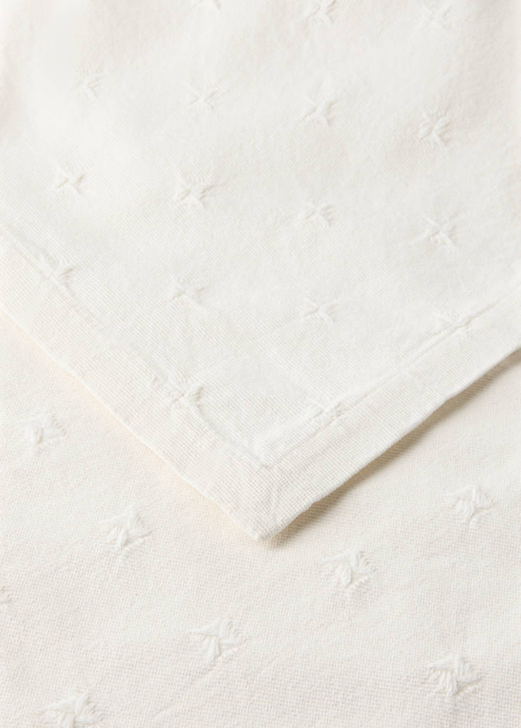 Kinderbettdecke aus Baumwolljacquard — Weiß