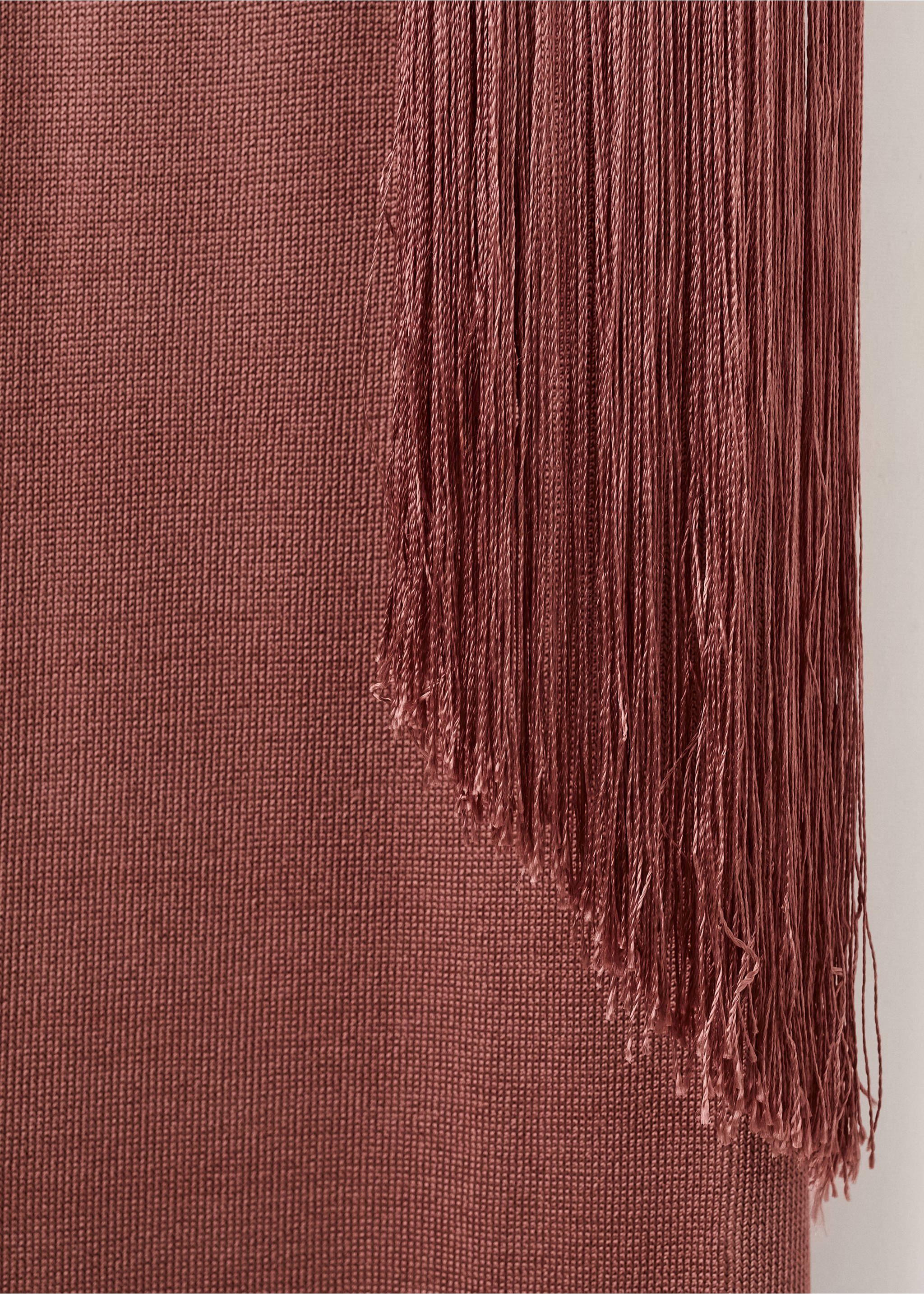Satin knit foulard dress - Details of the article 0, Russet. Ref: 27054074-00.