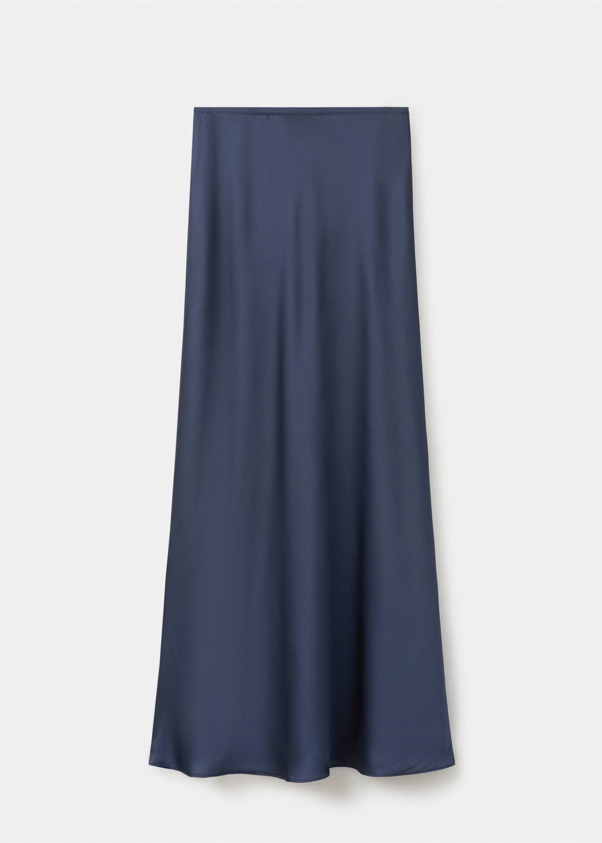 Jupe longue satinée - Article sans modèle, Bleu nuit. Ref: 27054075-00.