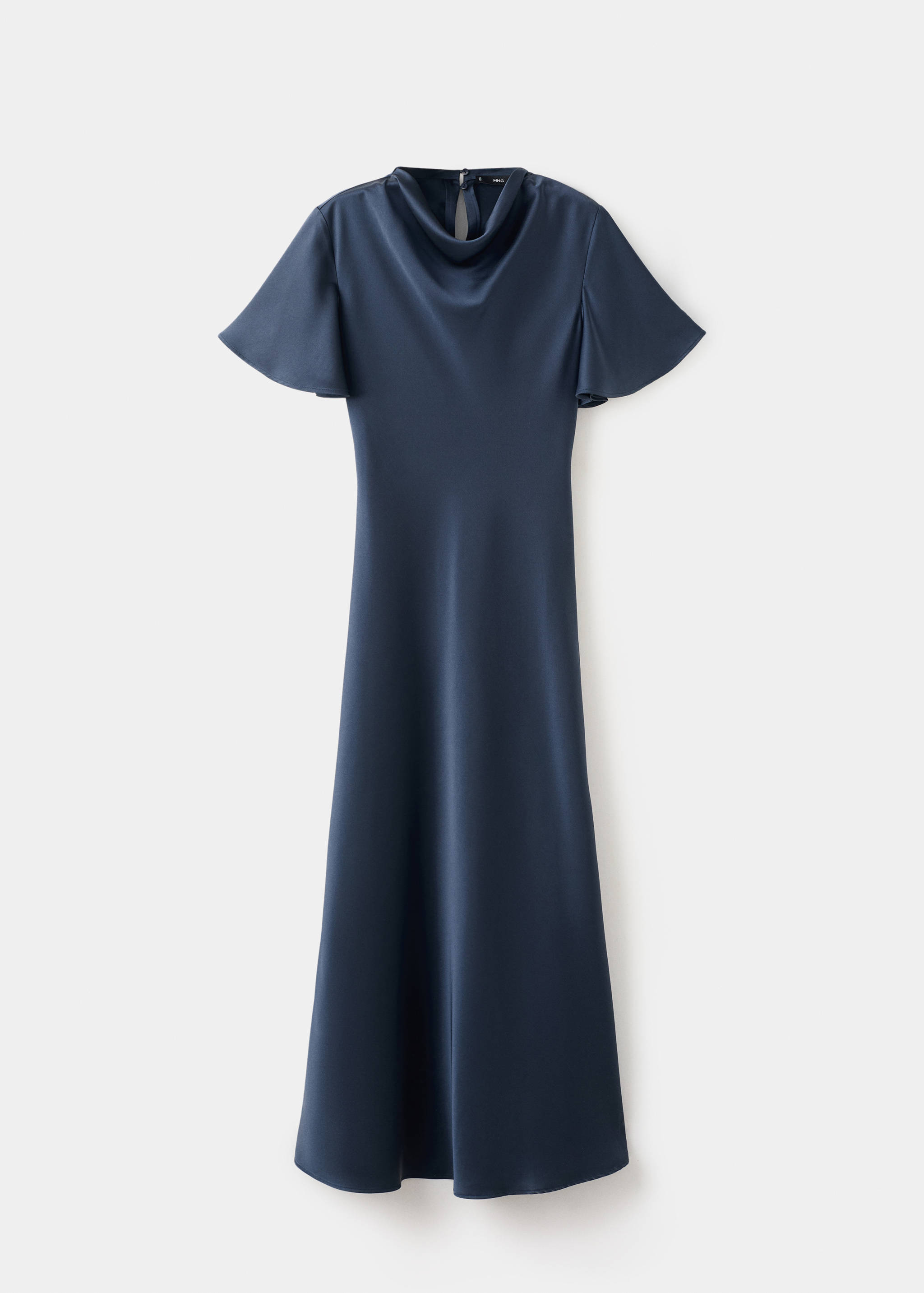 Draped neck satin dress - Article without model