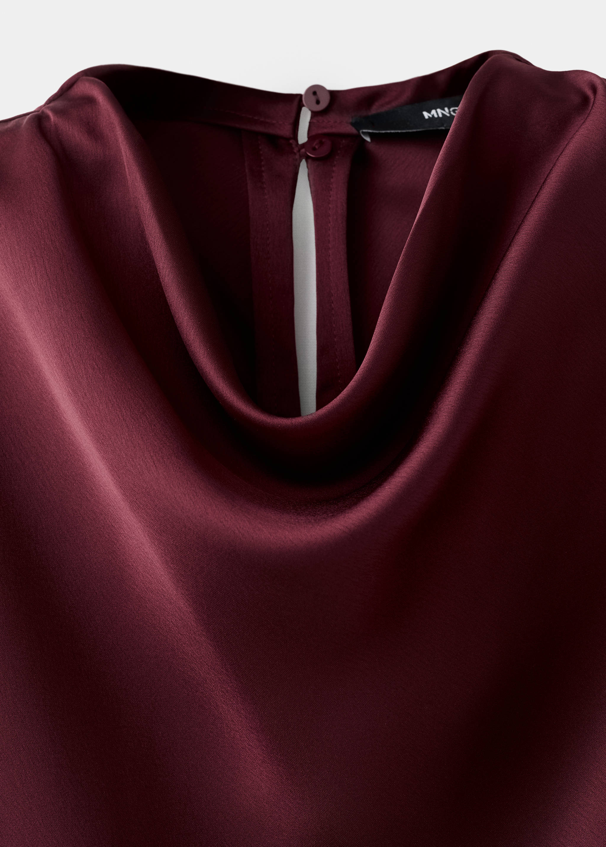Draped neck satin dress - Details of the article 8