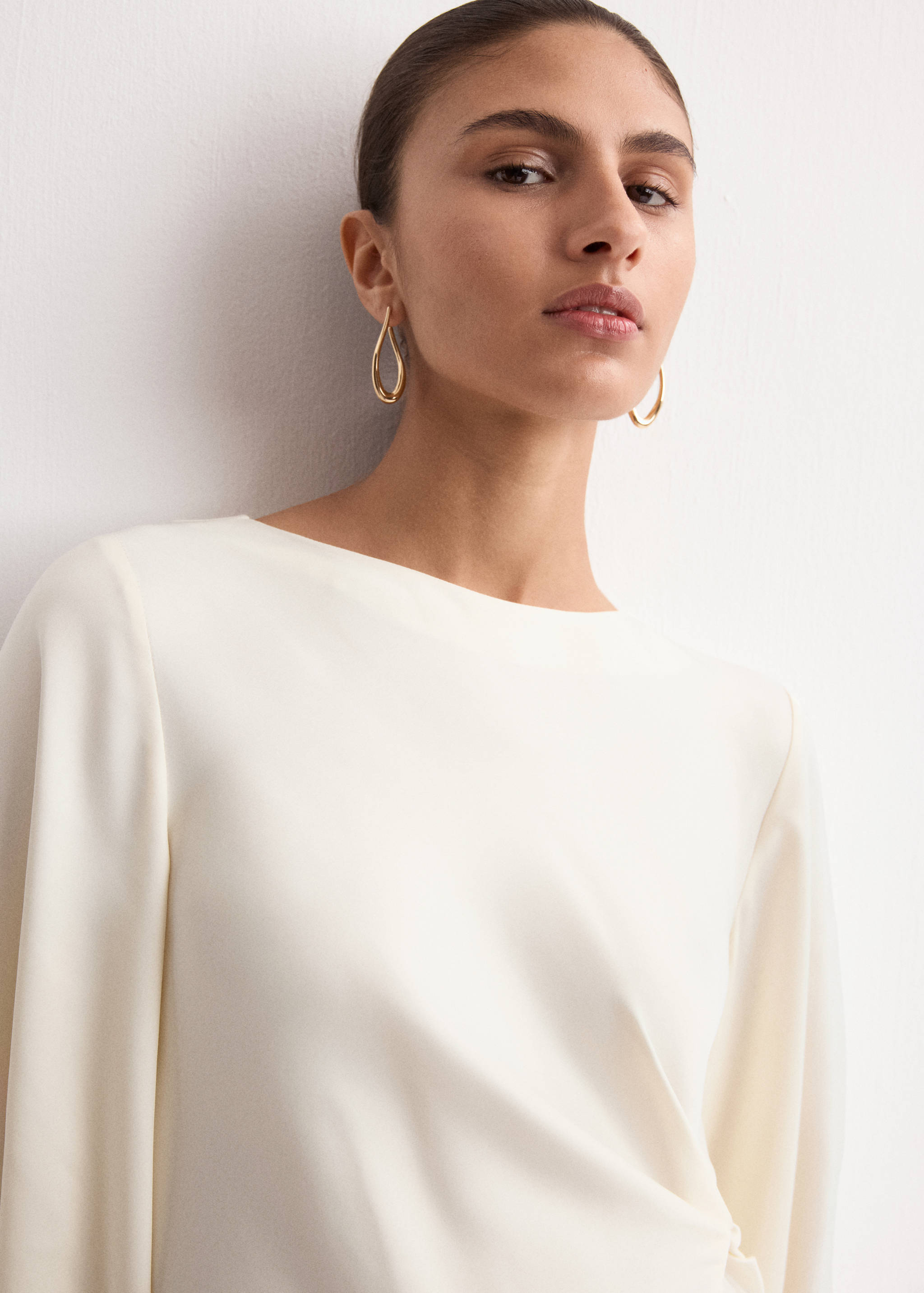 Ruched satin dress - Details of the article 1