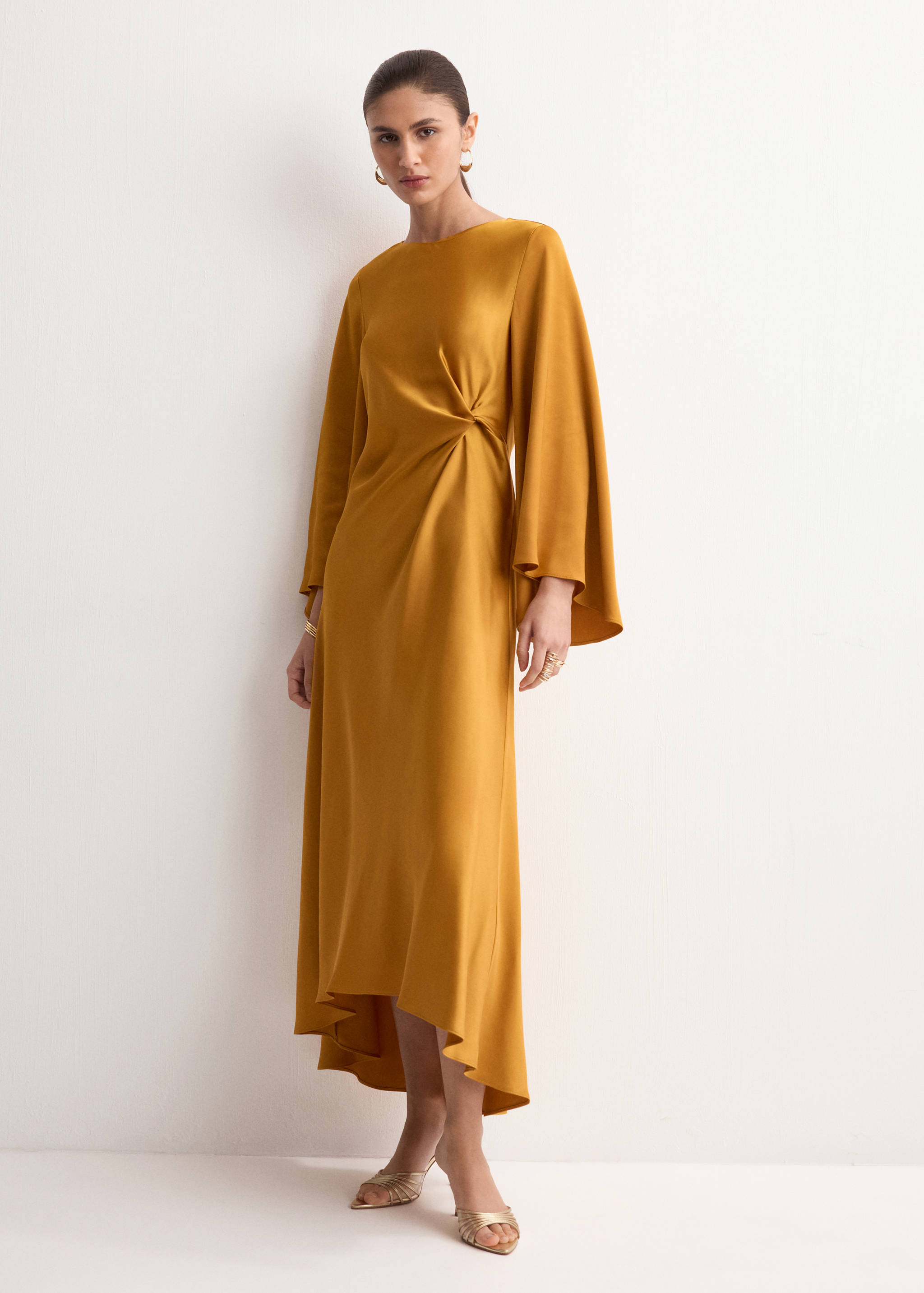 Ruched satin dress - General plane