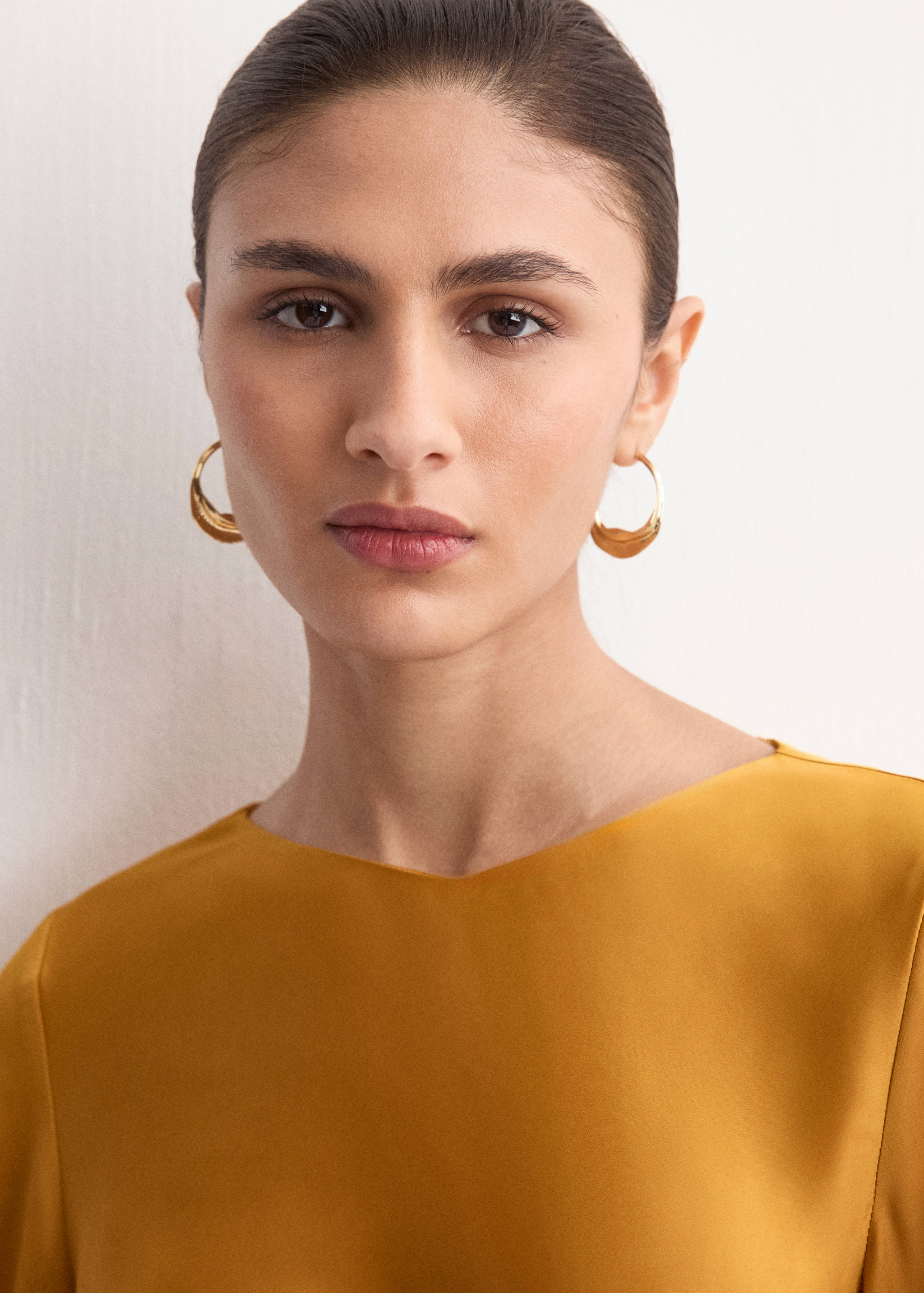 Ruched satin dress - Details of the article 1